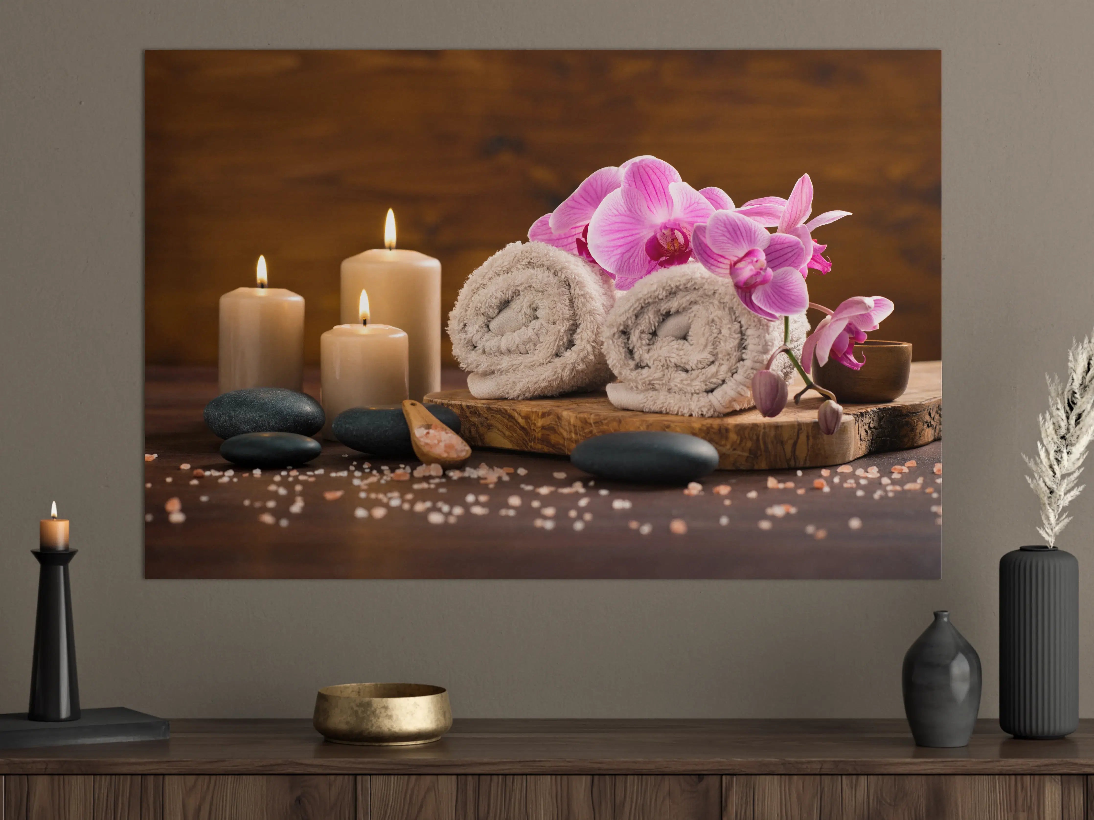 Große Wandbilder - Ruhiger Spa- und Wellnessbereich