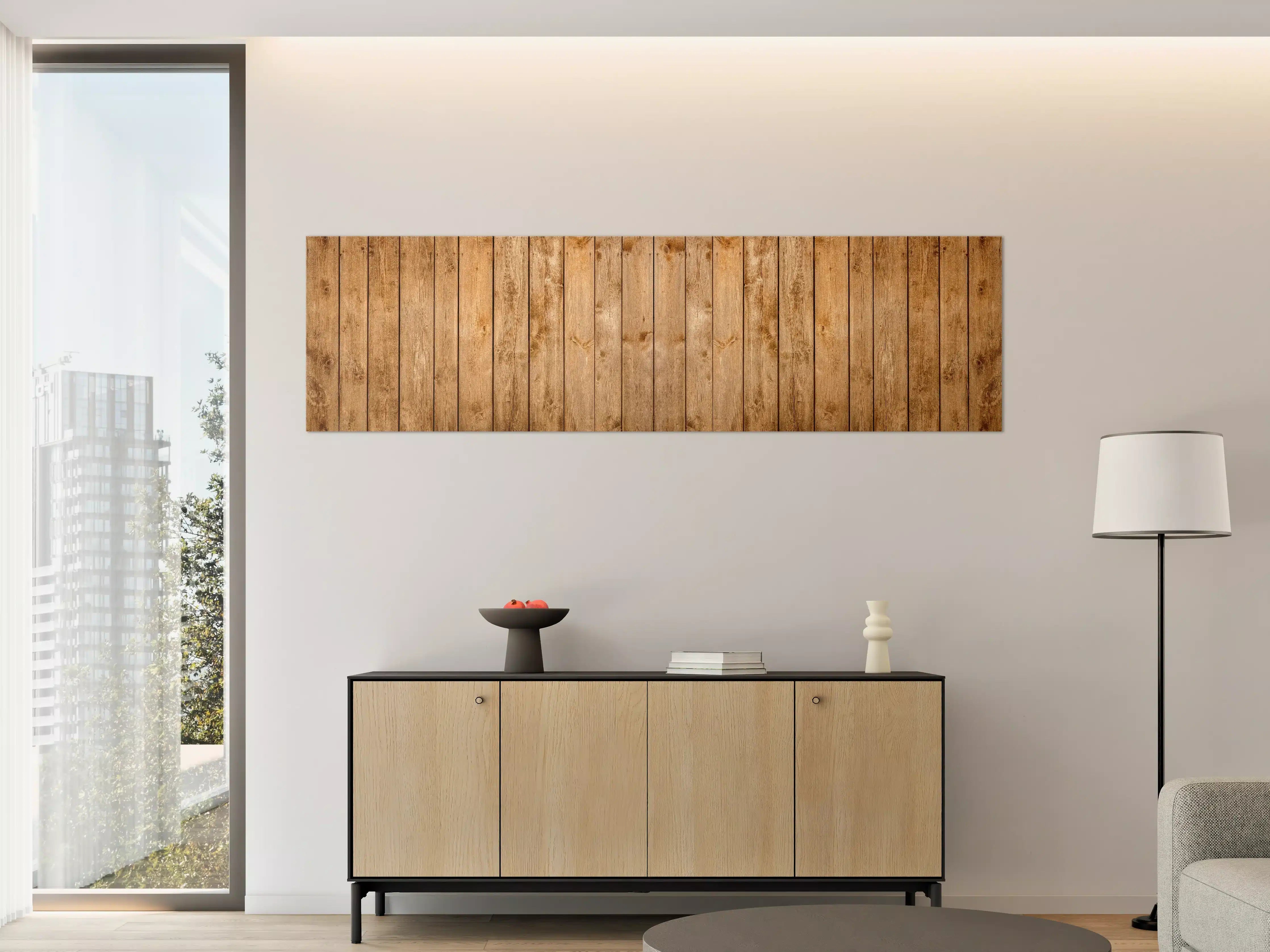 Große Wandbilder - Rustikale Holzpaneele Braun