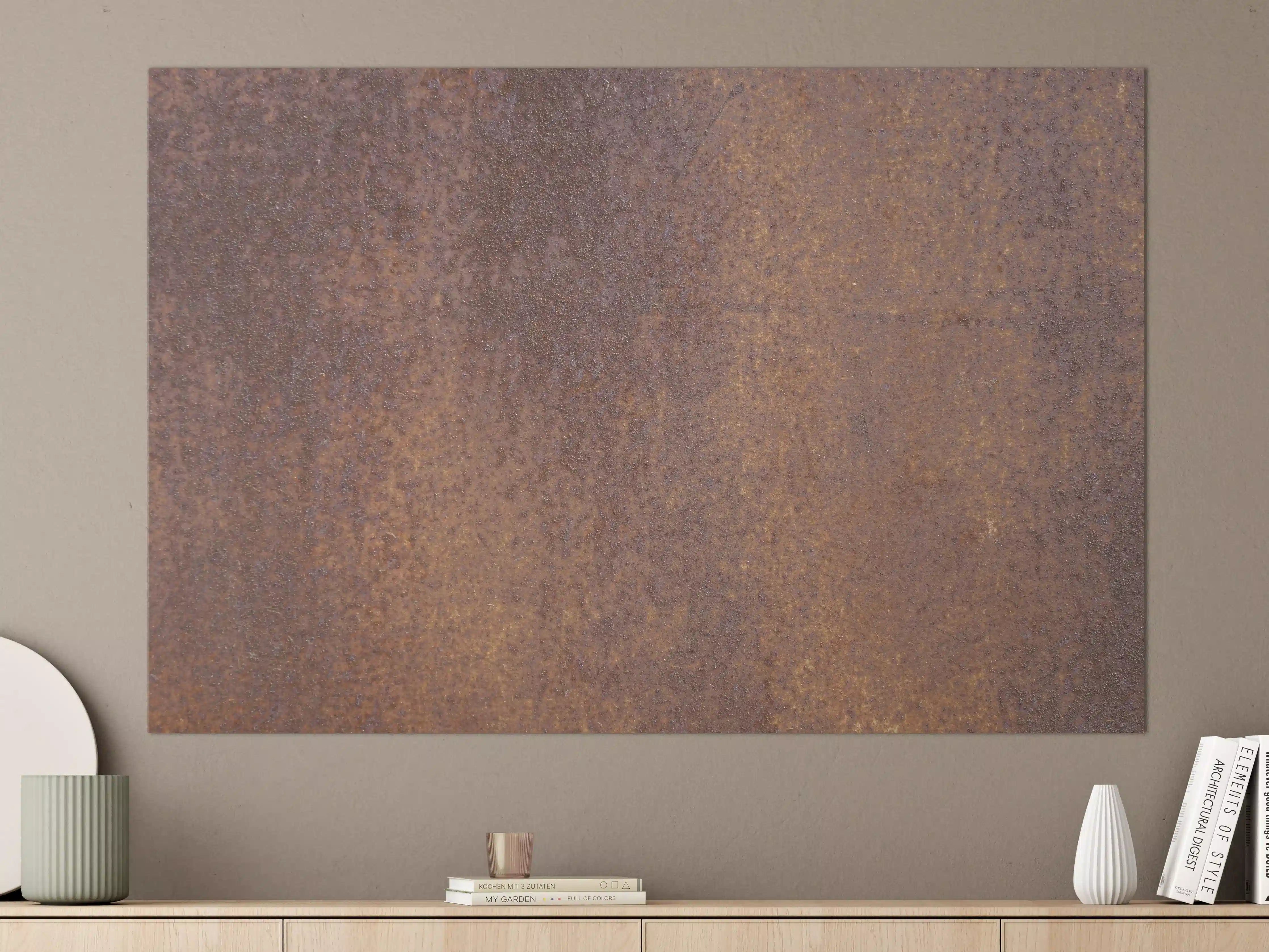 Große Wandbilder - Rustikale Metall-Textur mit warmen Brauntönen