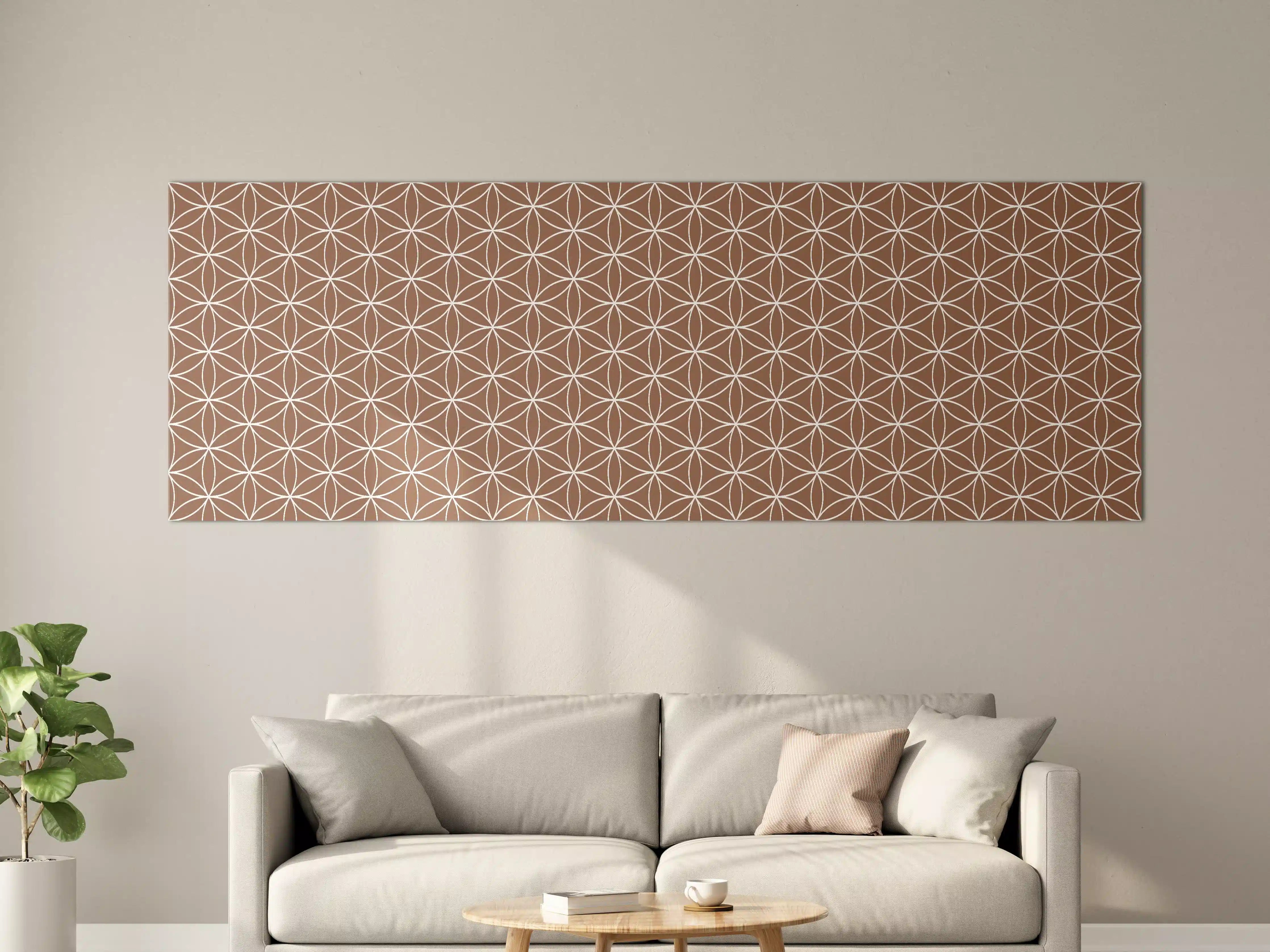 Große Wandbilder - Rustikale Terrakotta-Fliesen mit geometrischem Muster