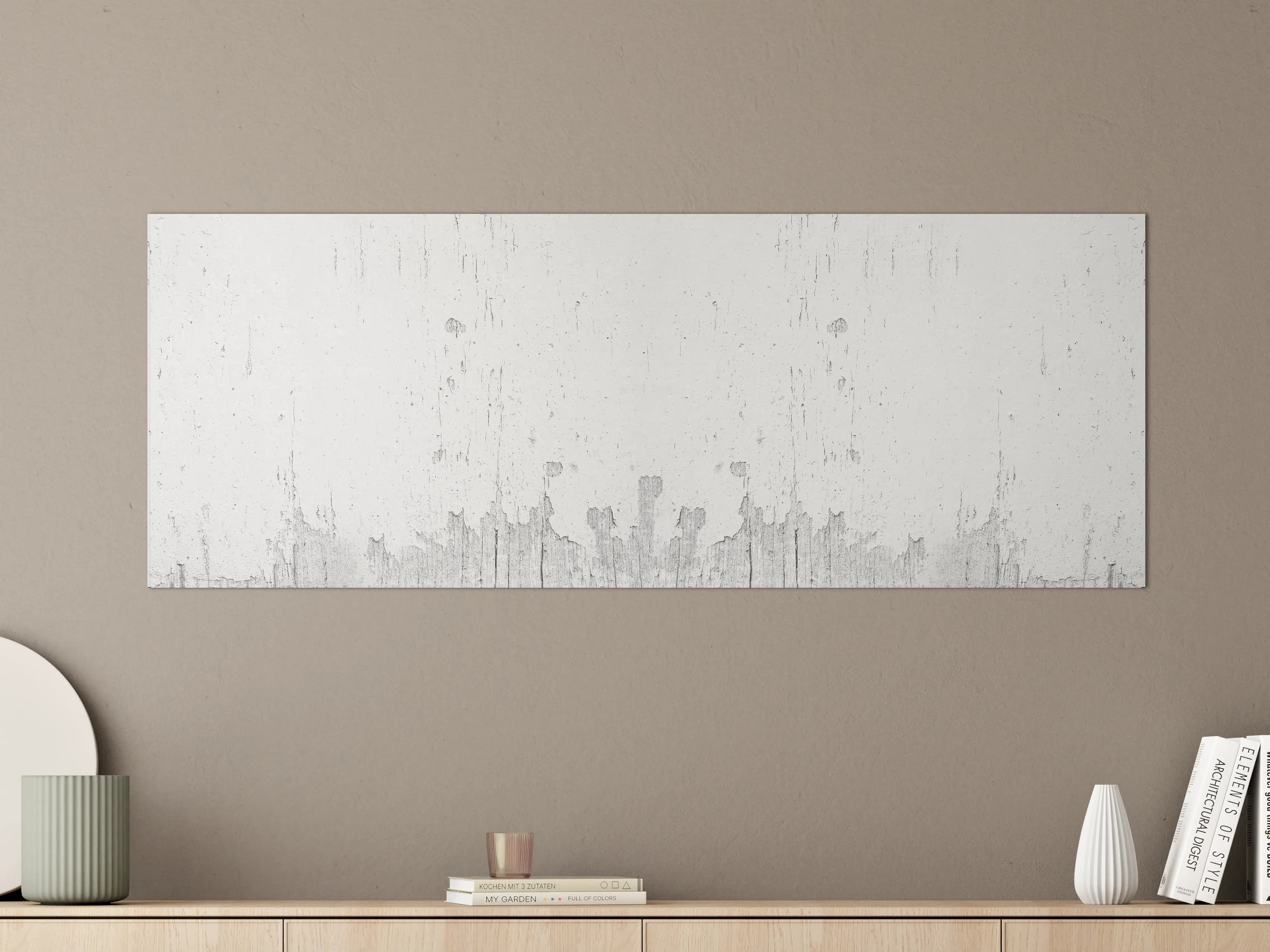 Große Wandbilder - Rustikales weiß lackiertes Holz