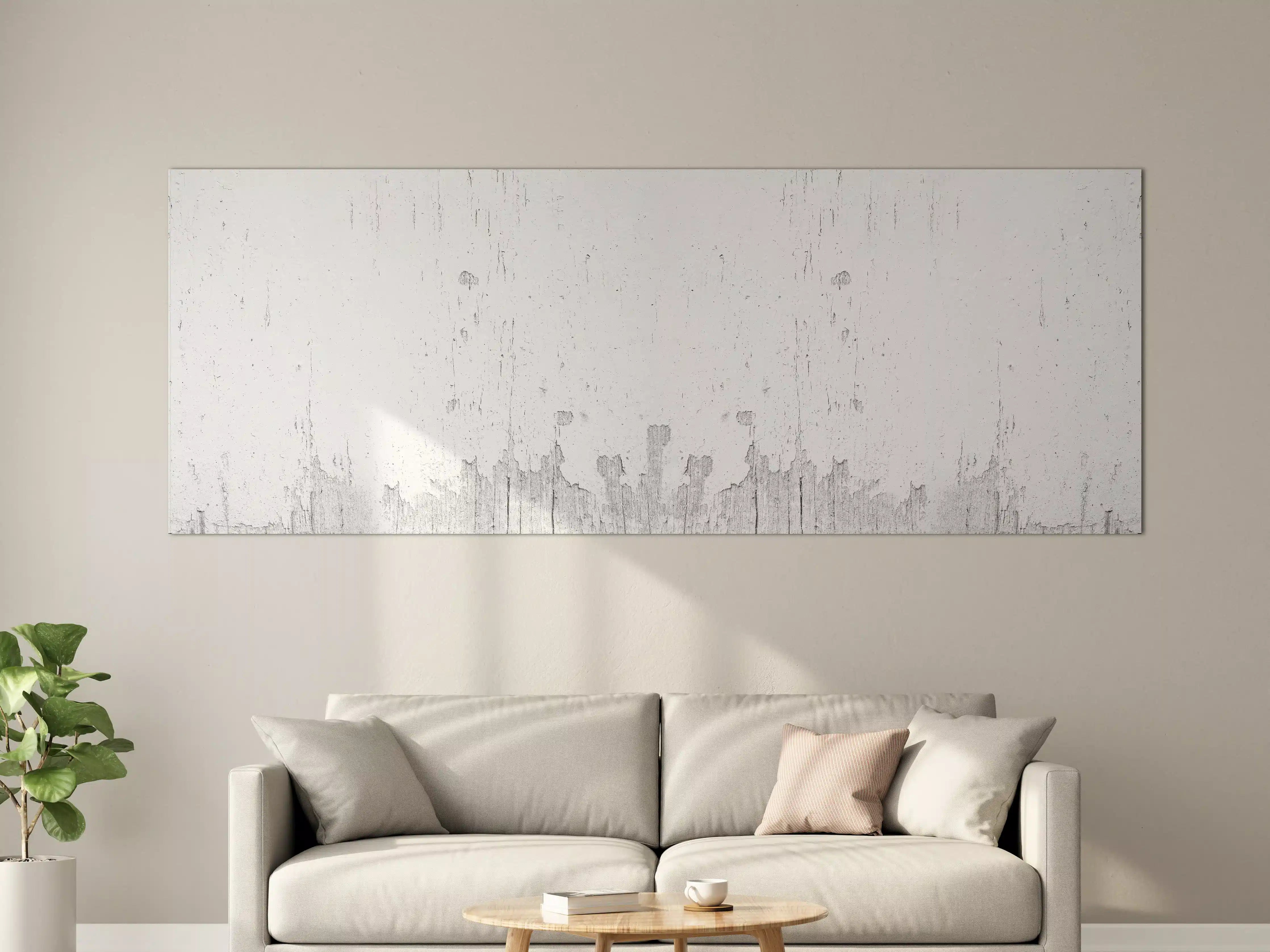 Große Wandbilder - Rustikales weiß lackiertes Holz