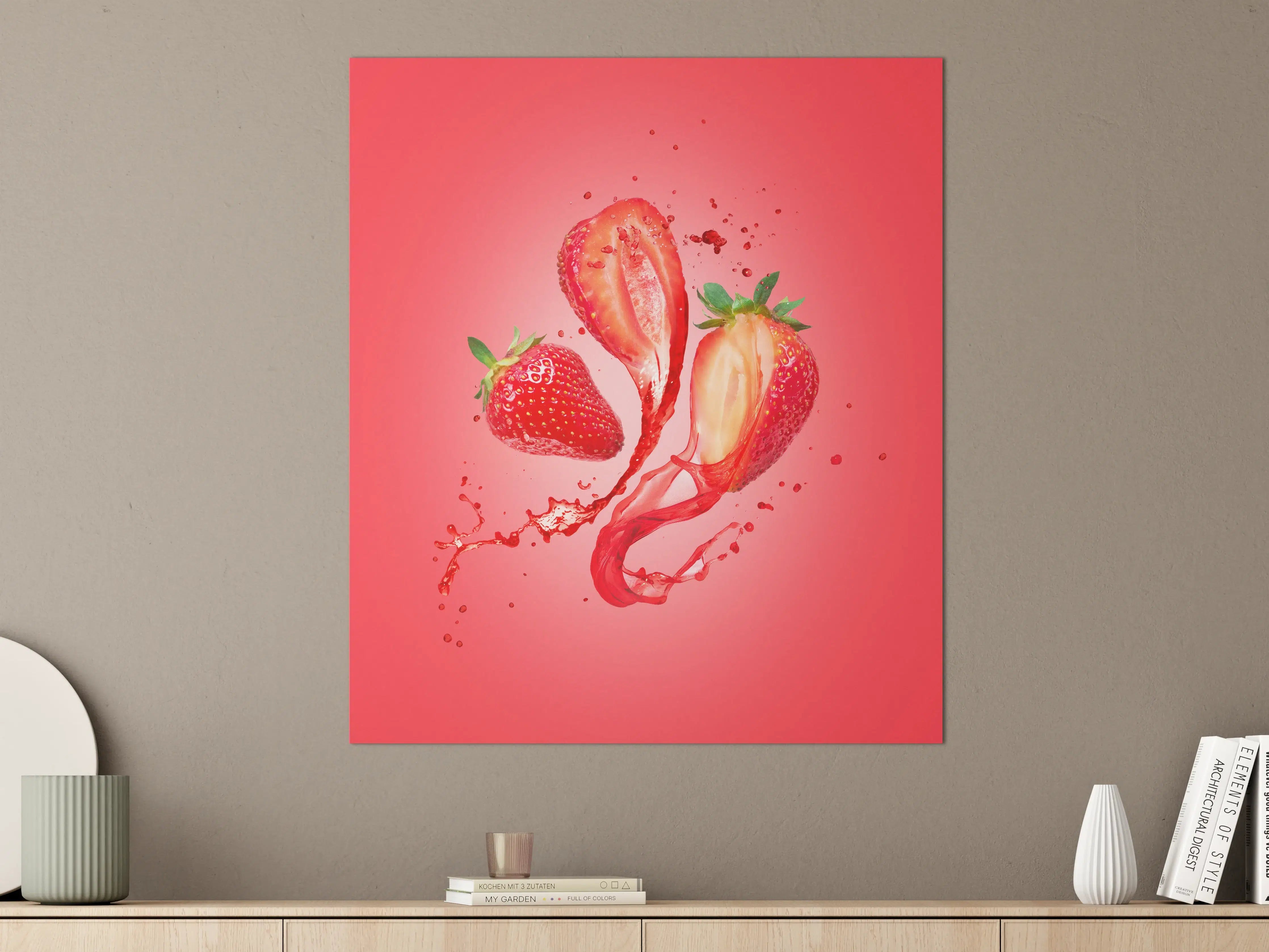 Große Wandbilder - Saftige Erdbeeren