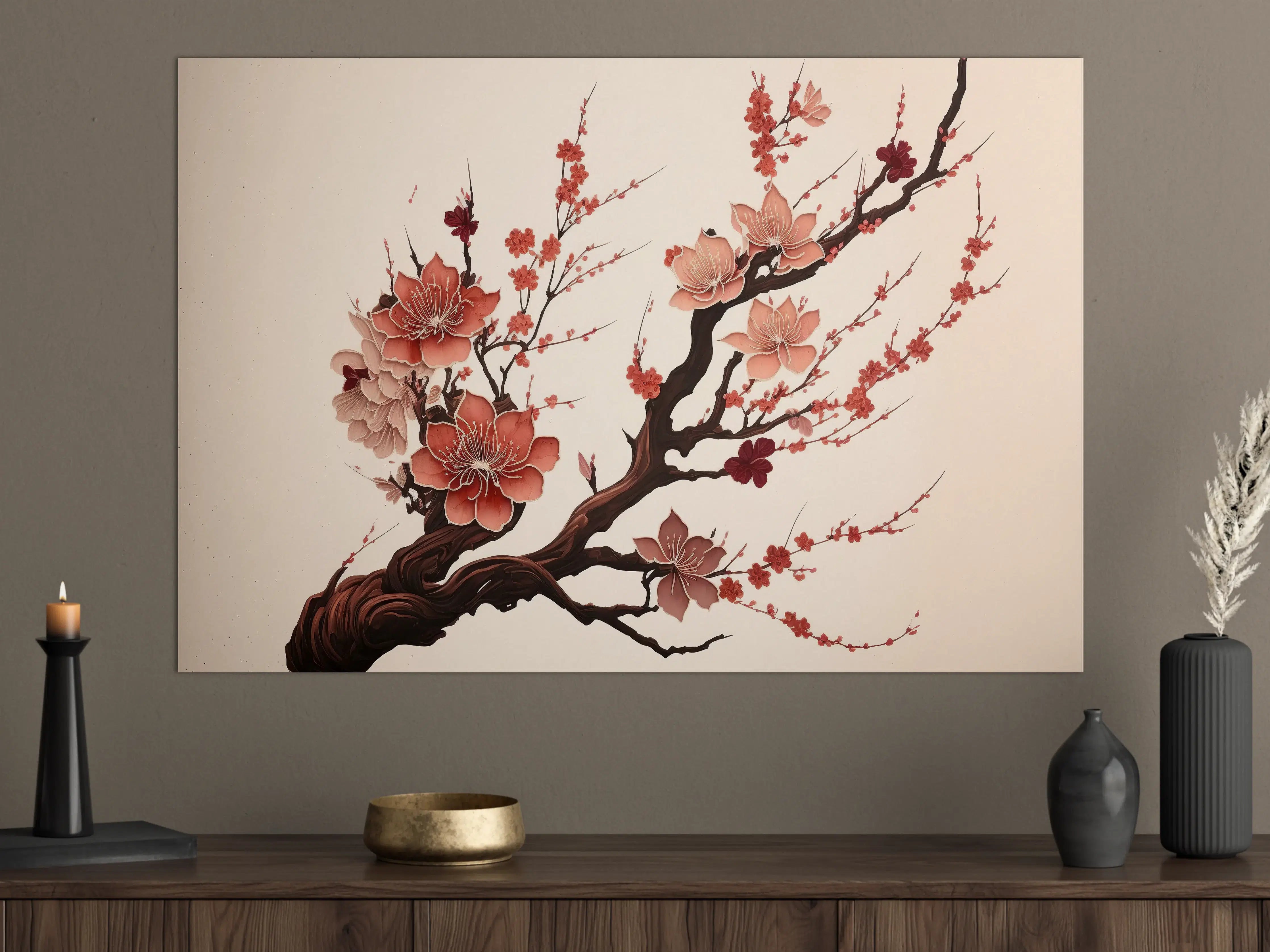 Große Wandbilder - Sakura Kirschblüte Aquarell