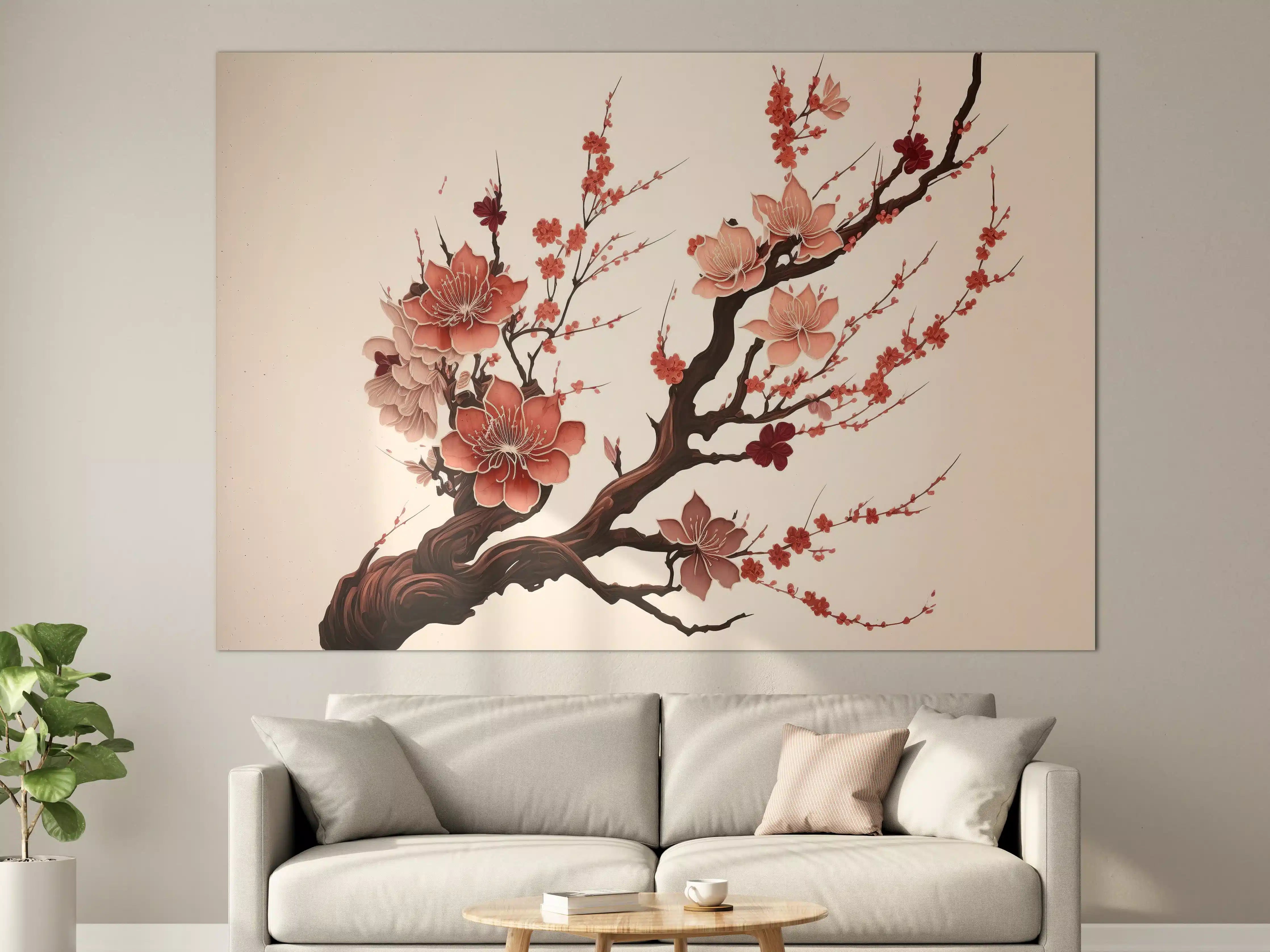 Große Wandbilder - Sakura Kirschblüte Aquarell