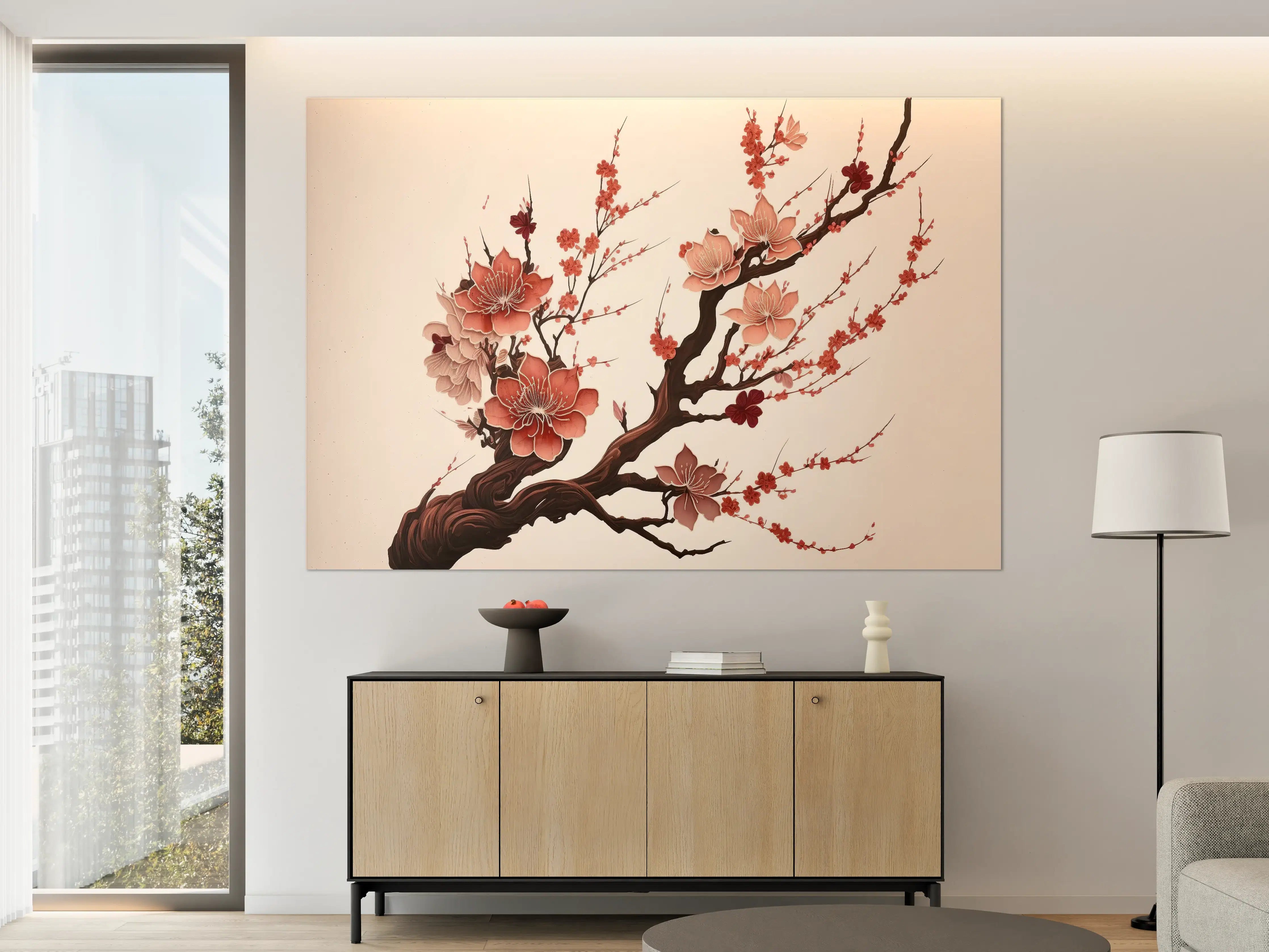 Große Wandbilder - Sakura Kirschblüte Aquarell