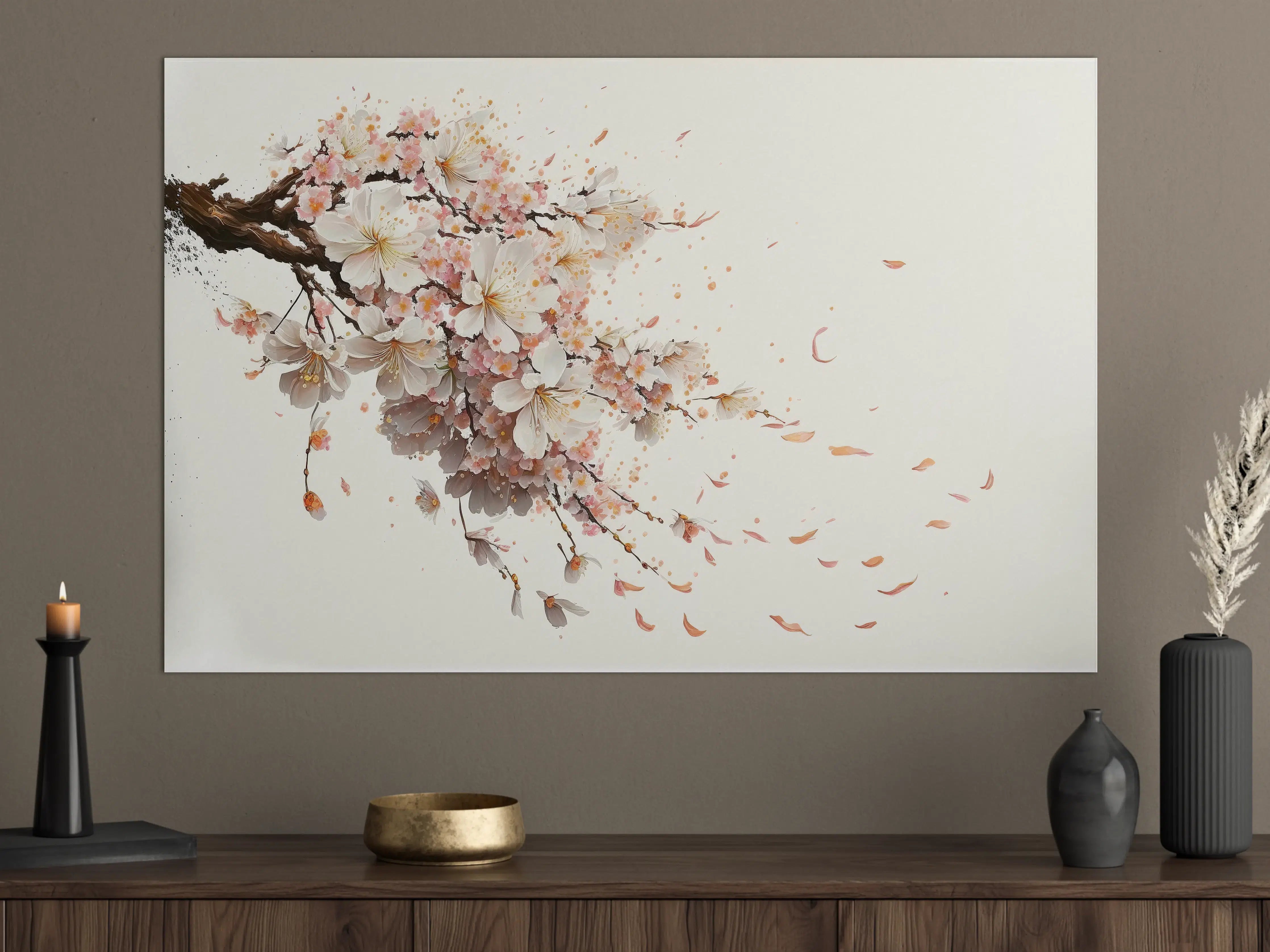 Große Wandbilder - Sakura-Kirschblüten-Zweig