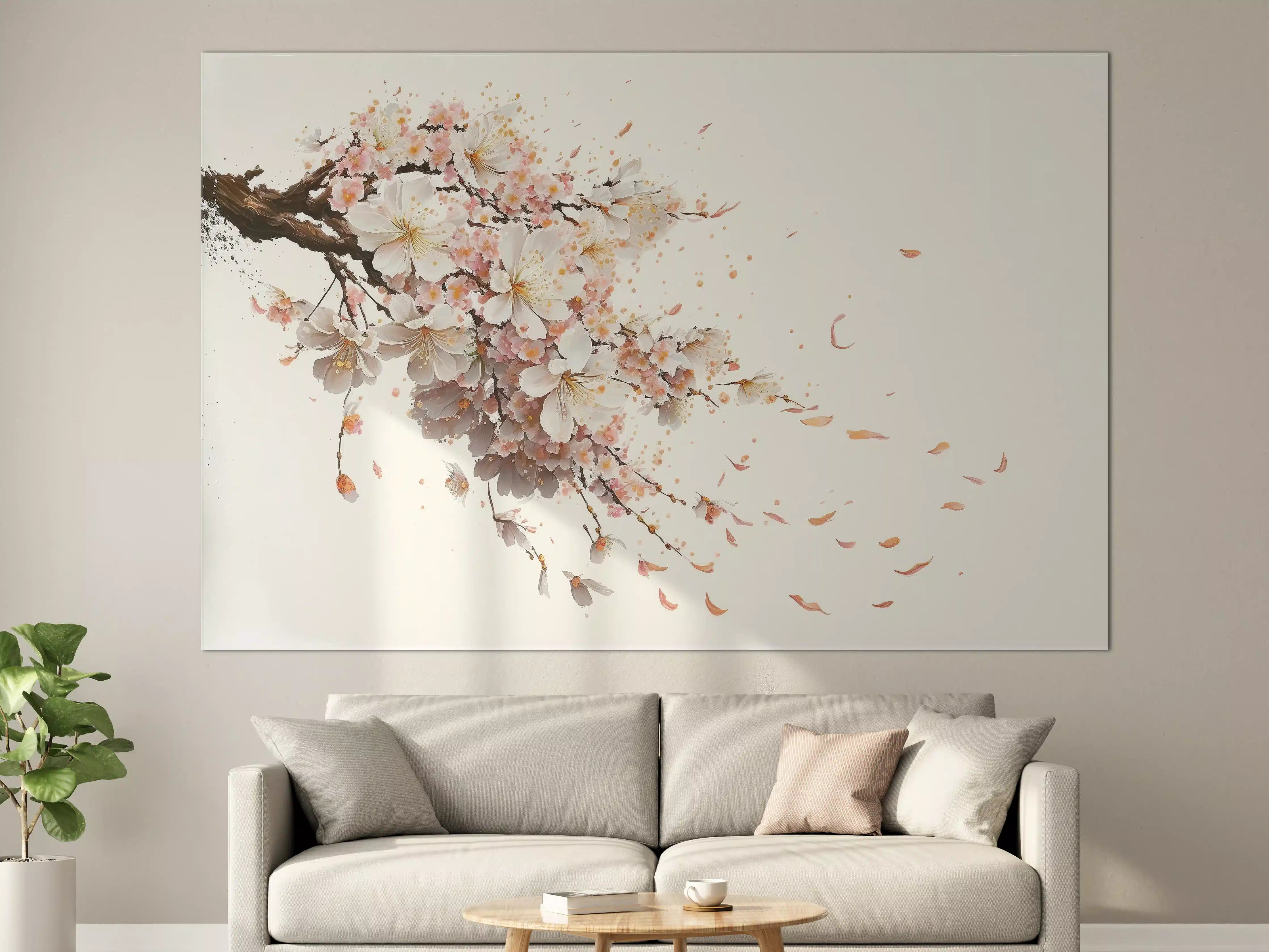Große Wandbilder - Sakura-Kirschblüten-Zweig
