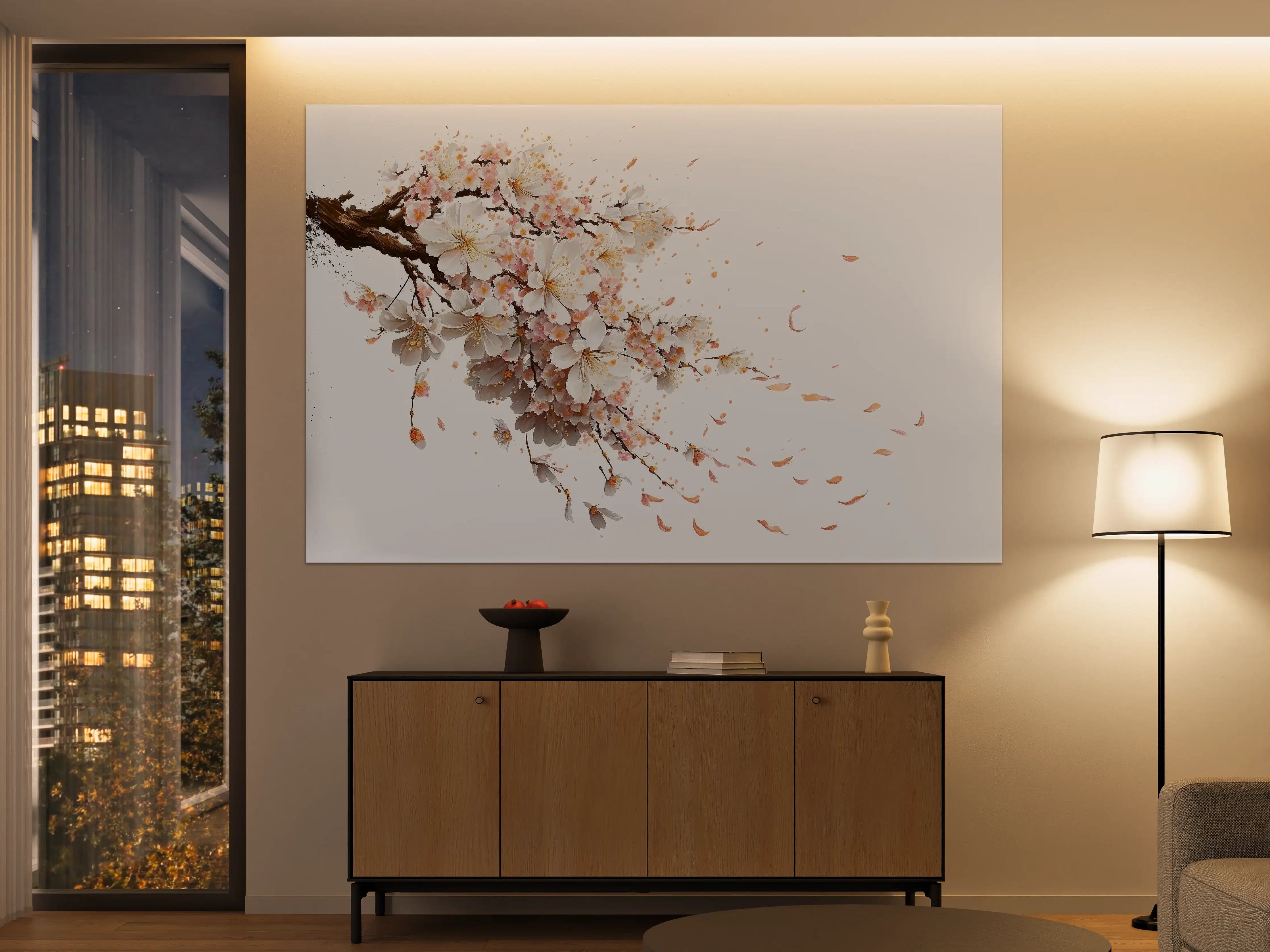 Große Wandbilder - Sakura-Kirschblüten-Zweig