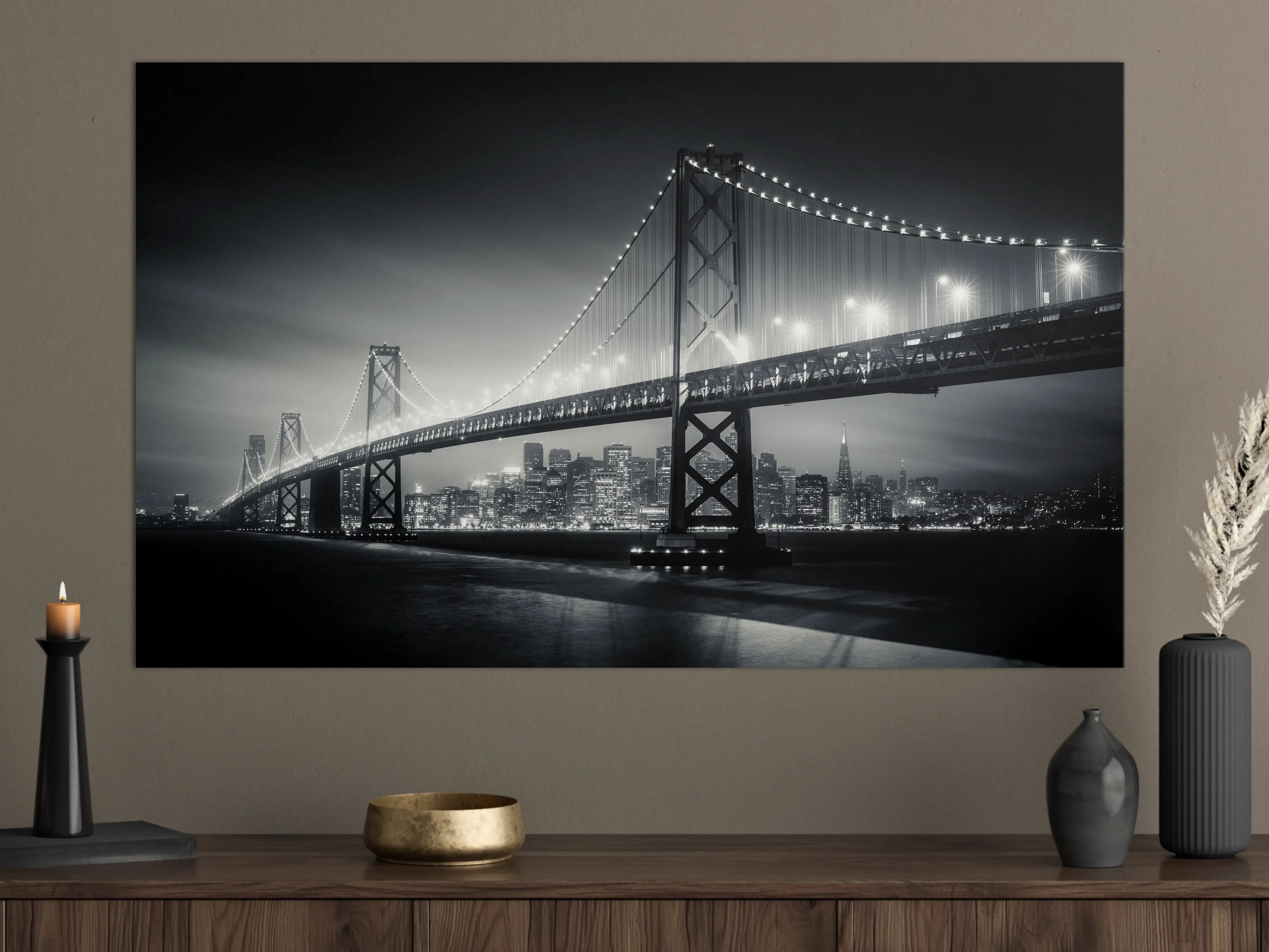 Große Wandbilder - San Francisco Bay Bridge bei Nacht