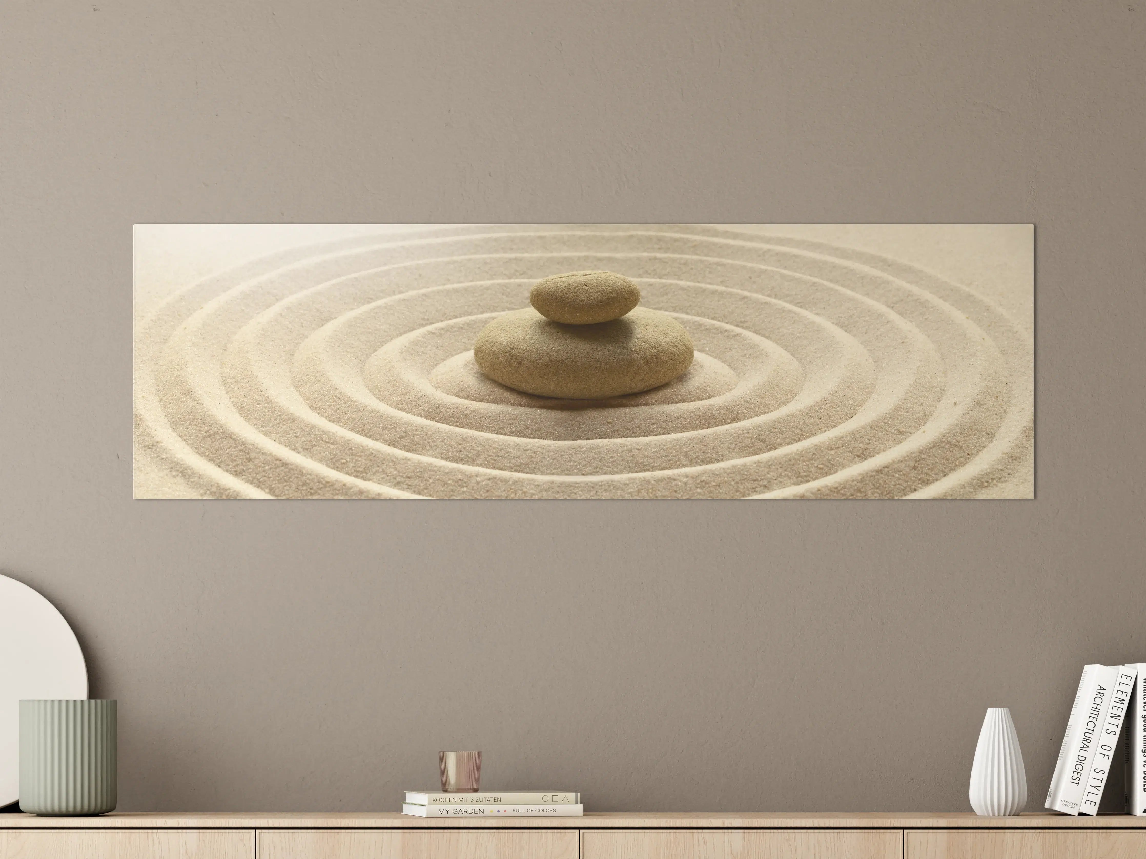 Große Wandbilder - Sand im Zen-Garten