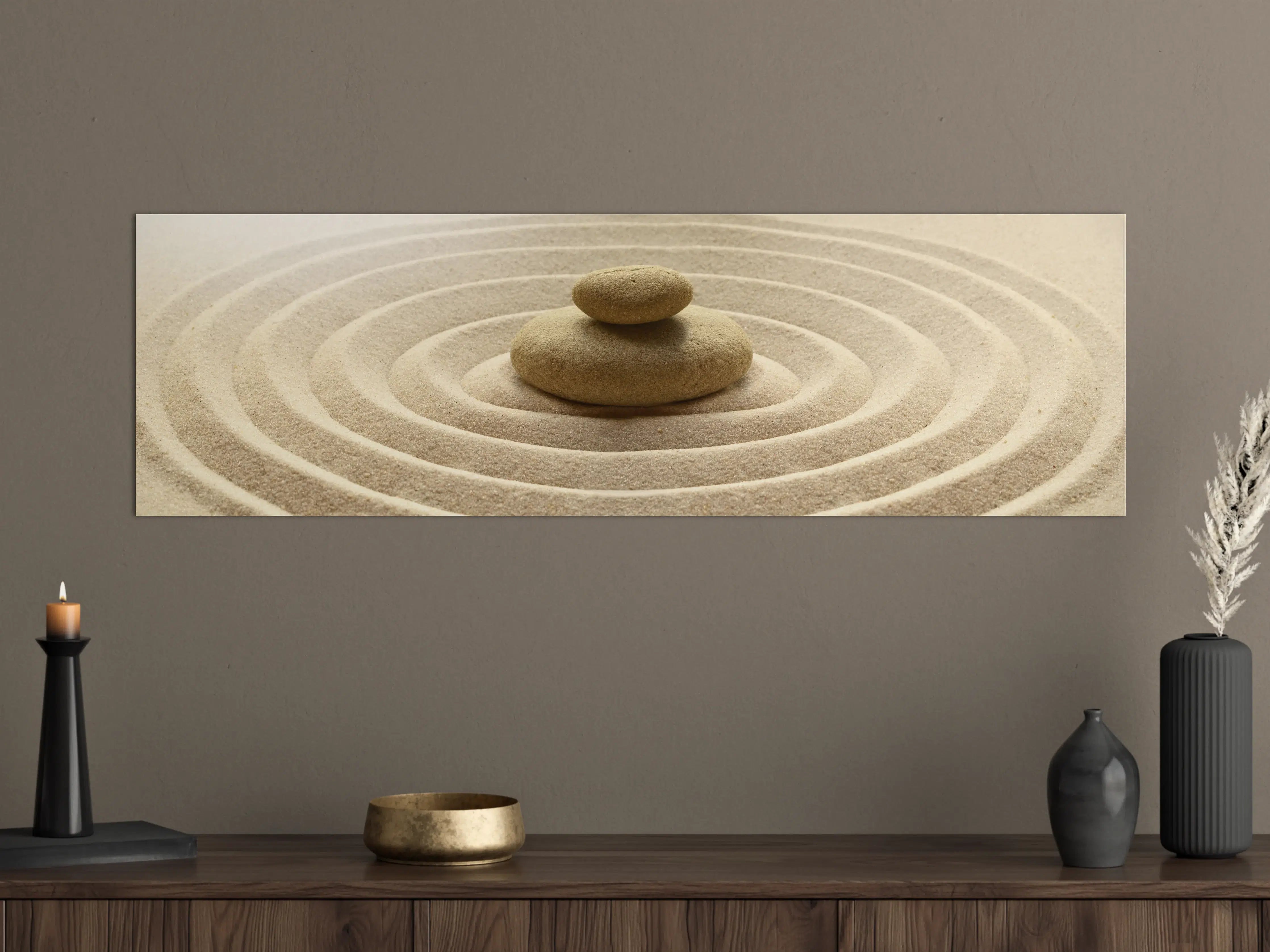 Große Wandbilder - Sand im Zen-Garten