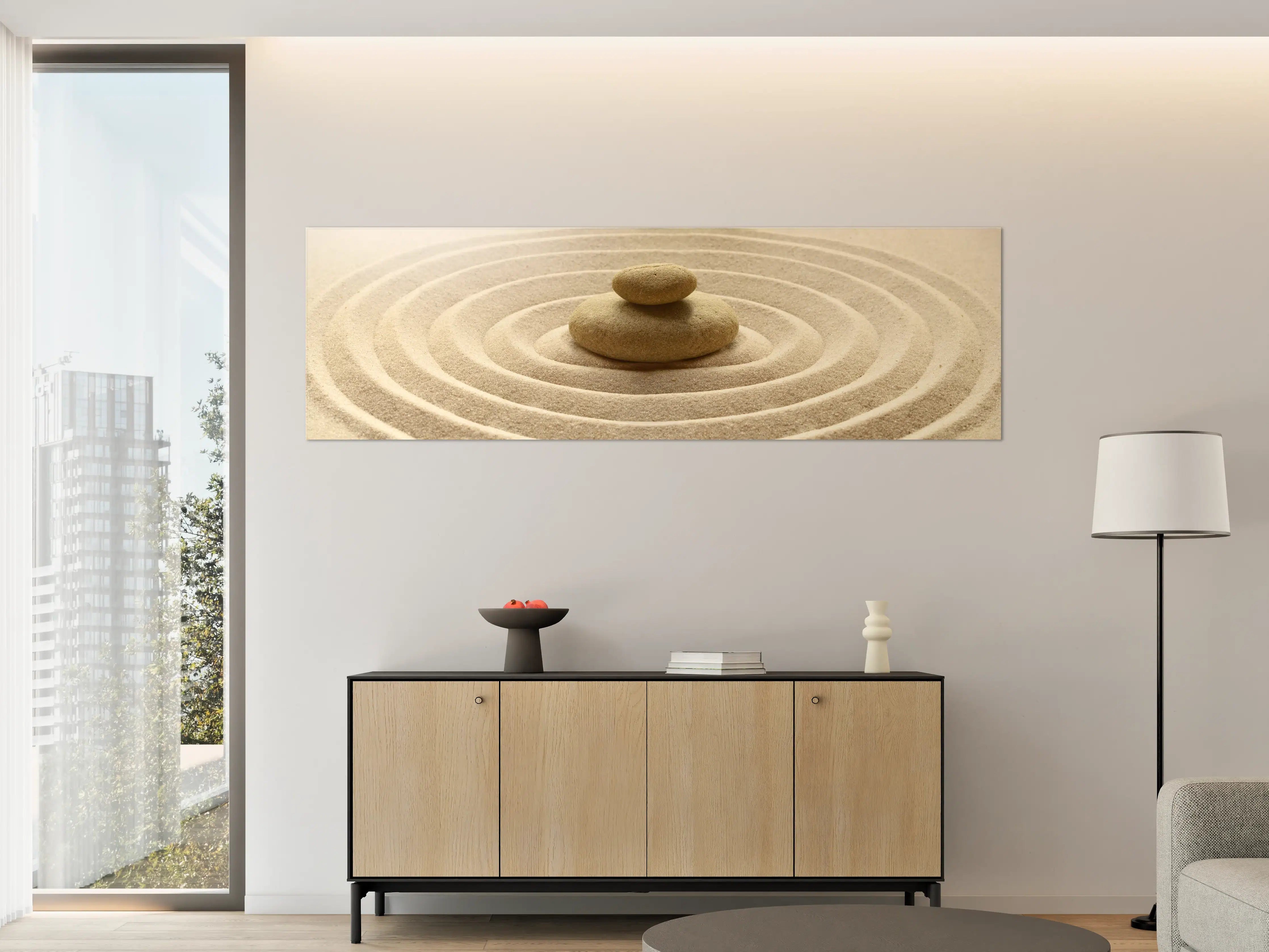 Große Wandbilder - Sand im Zen-Garten