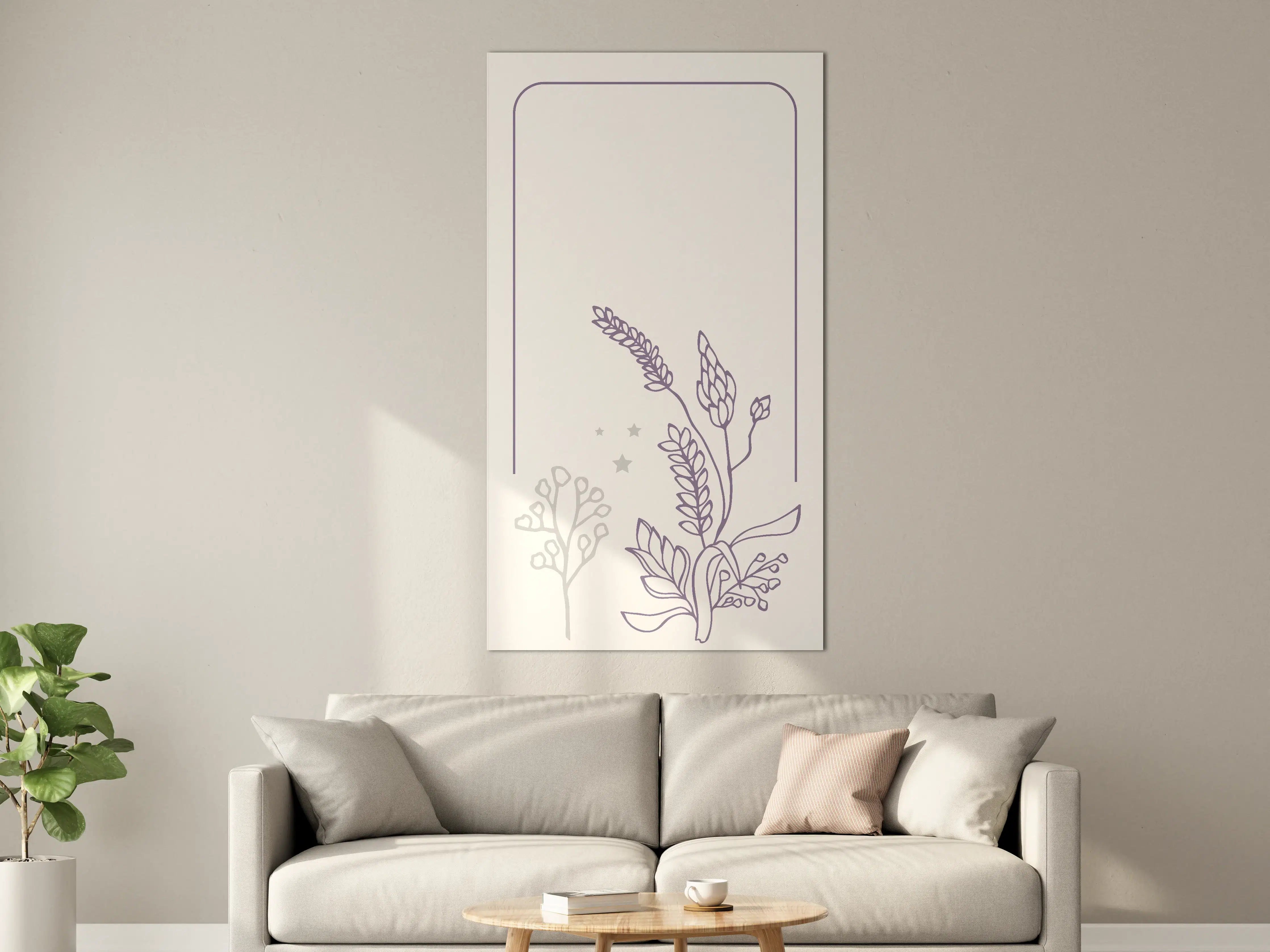 Große Wandbilder - Sanfte Blumenmalerei in Pastellfarben