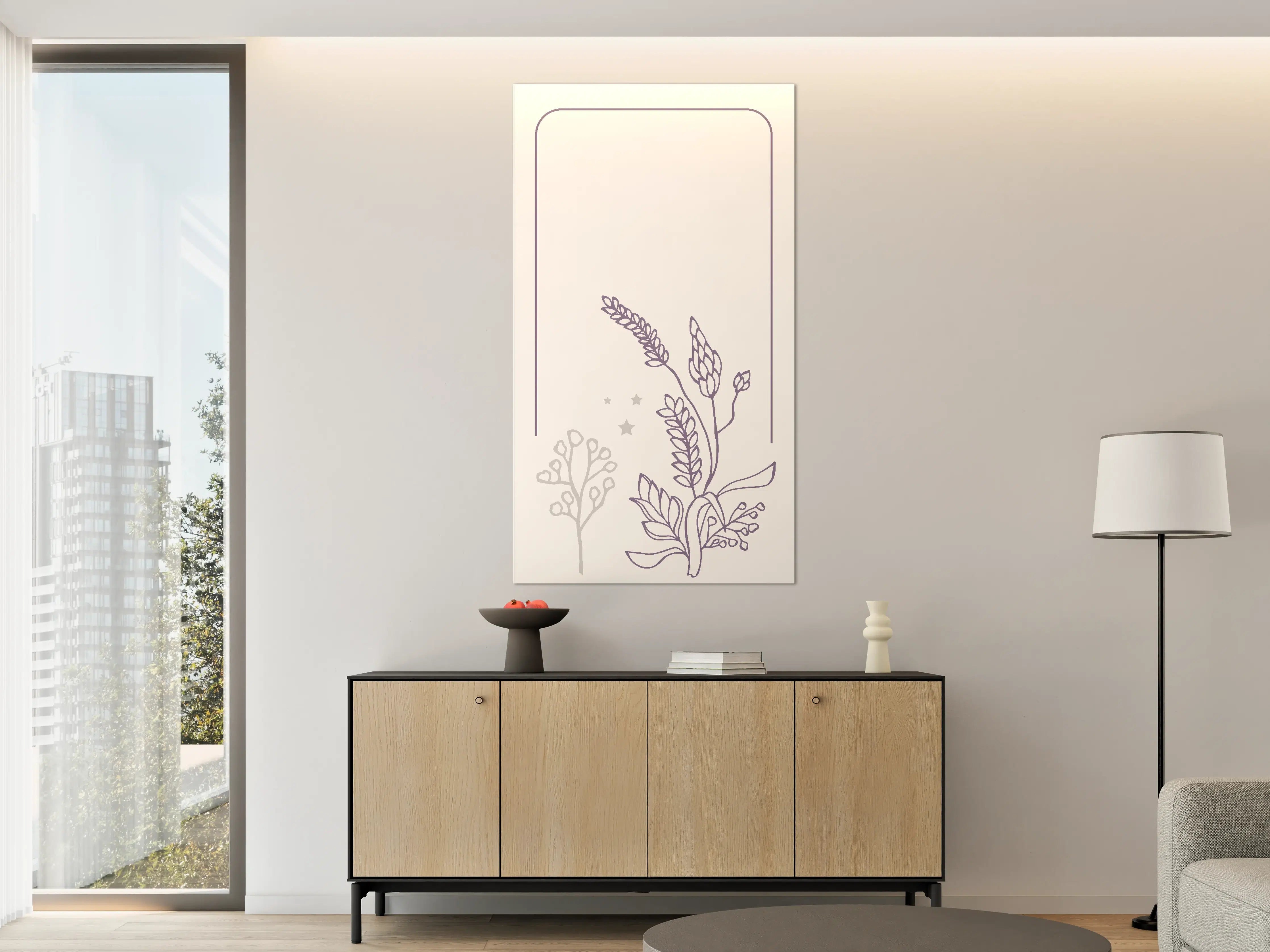Große Wandbilder - Sanfte Blumenmalerei in Pastellfarben