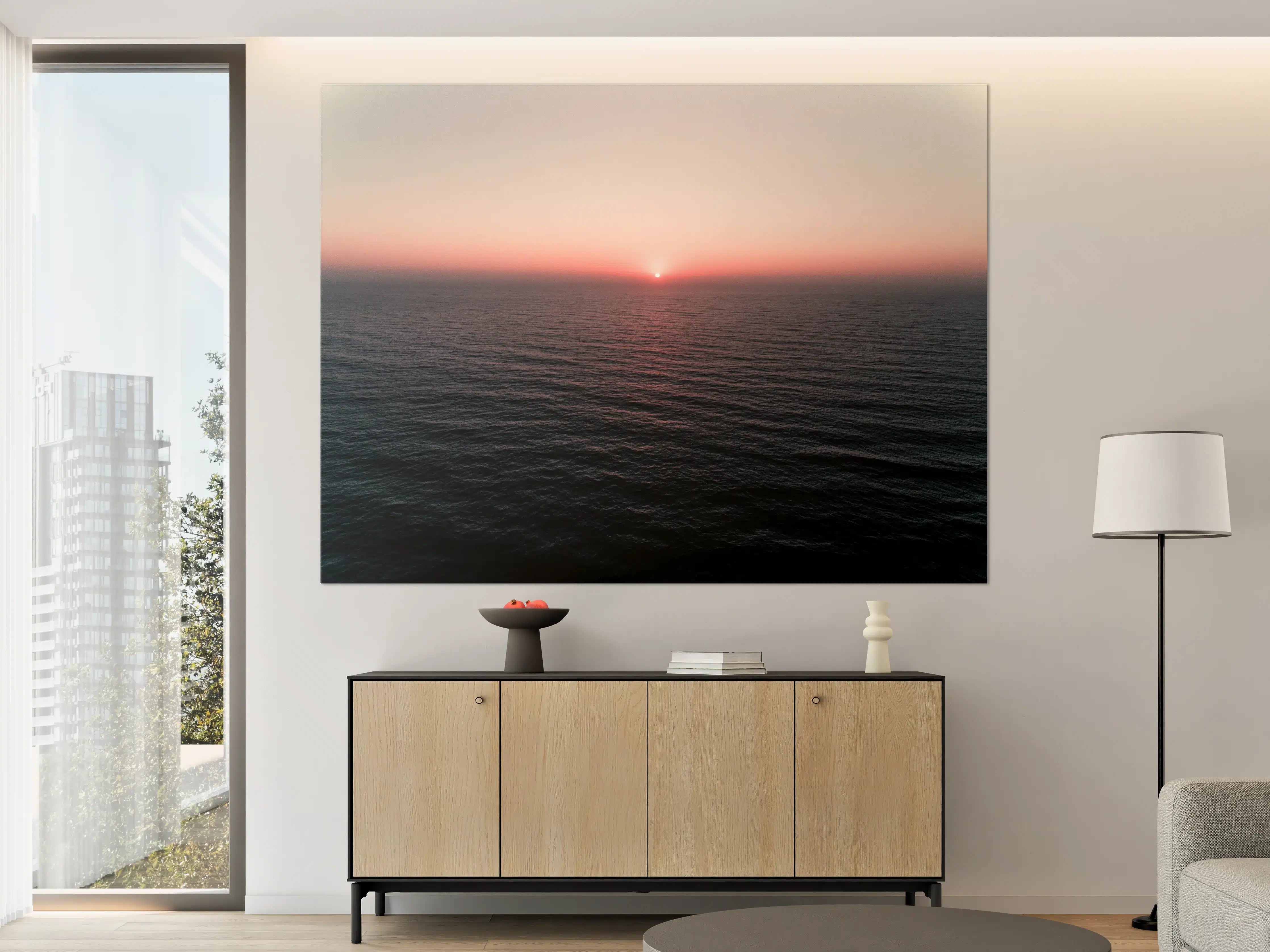 Große Wandbilder - Sanfte Grauenschimmer am Meer