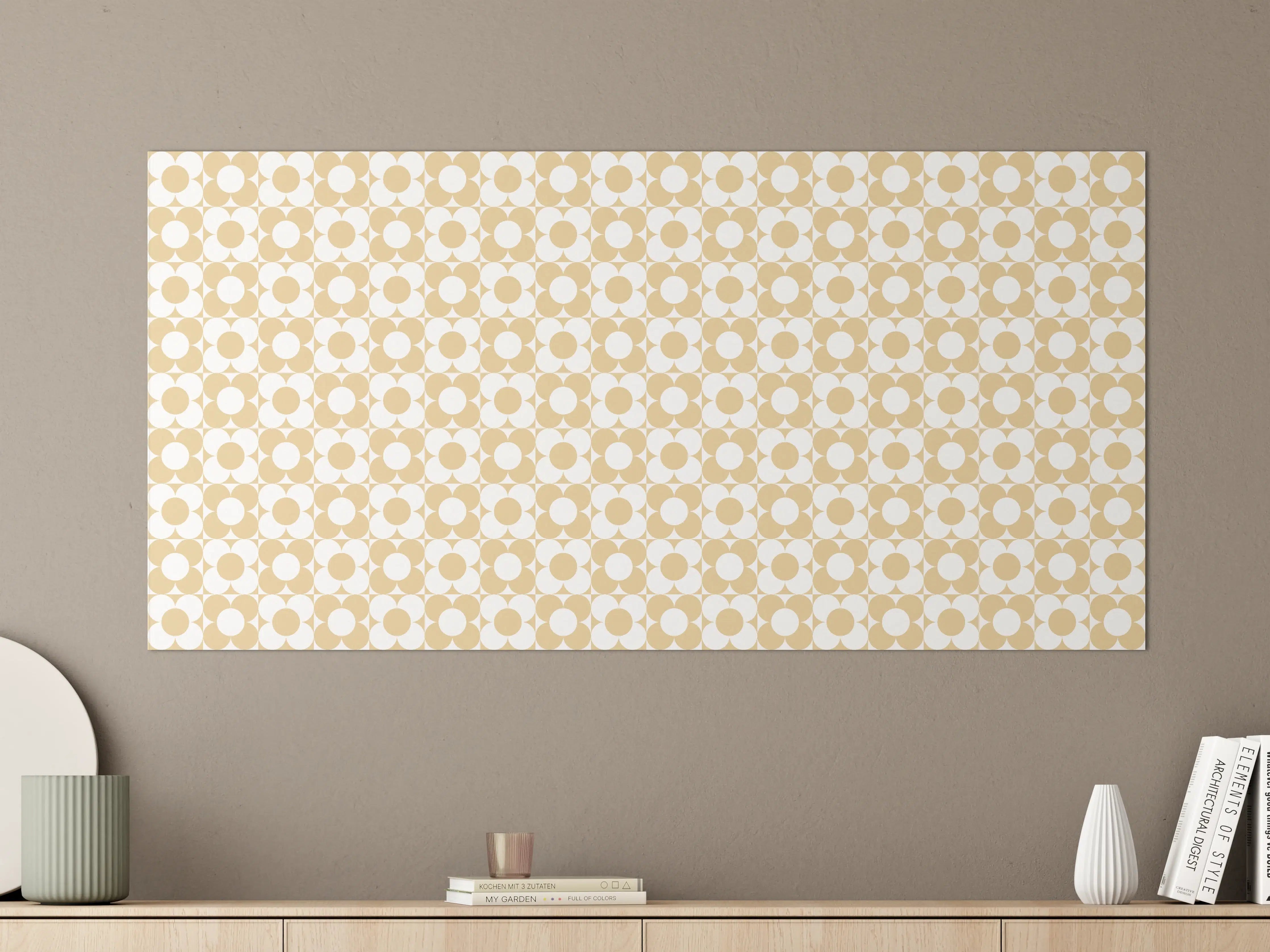 Große Wandbilder - Sanfte Grautöne im Beige-Weiß-Muster