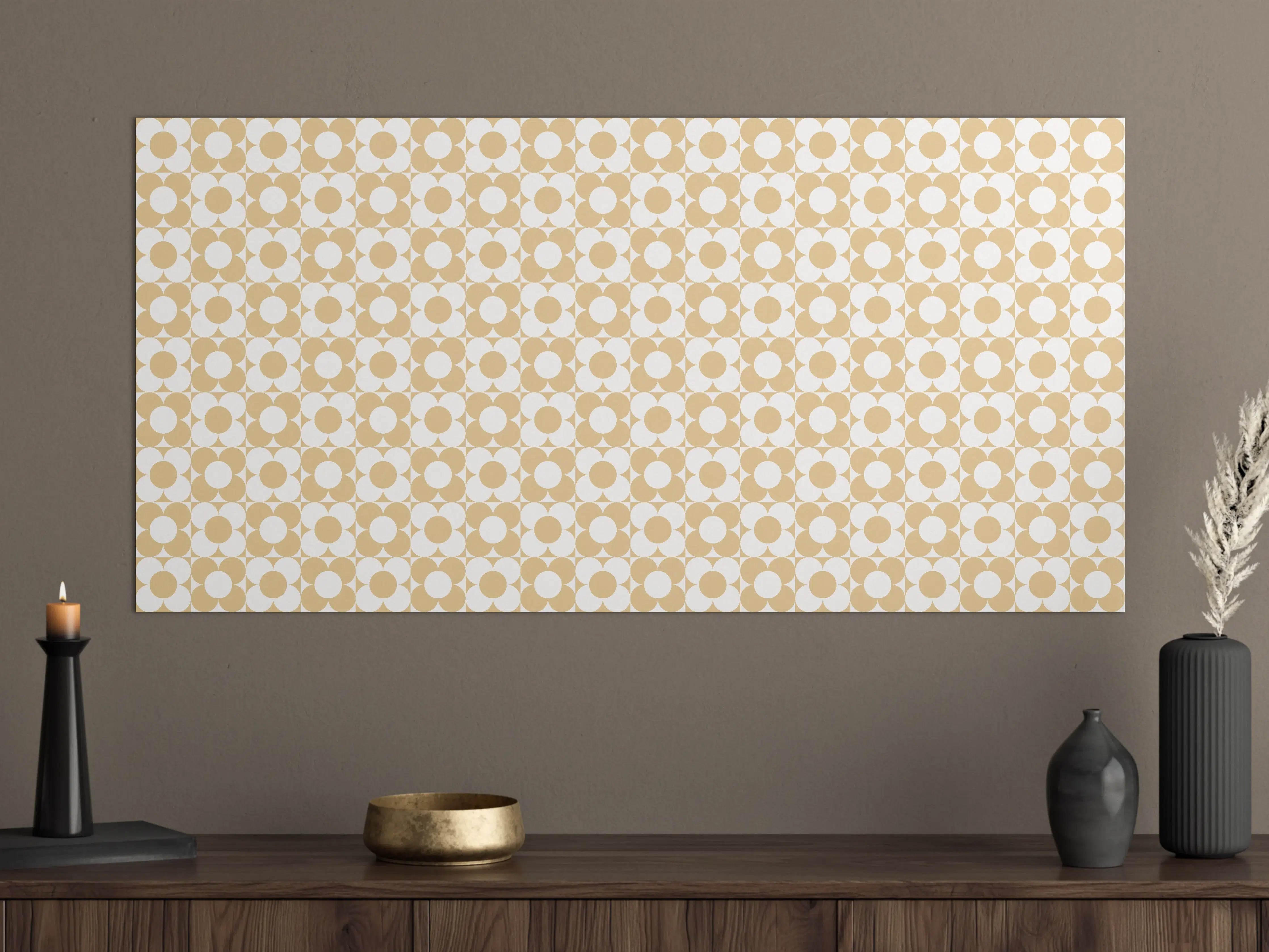 Große Wandbilder - Sanfte Grautöne im Beige-Weiß-Muster