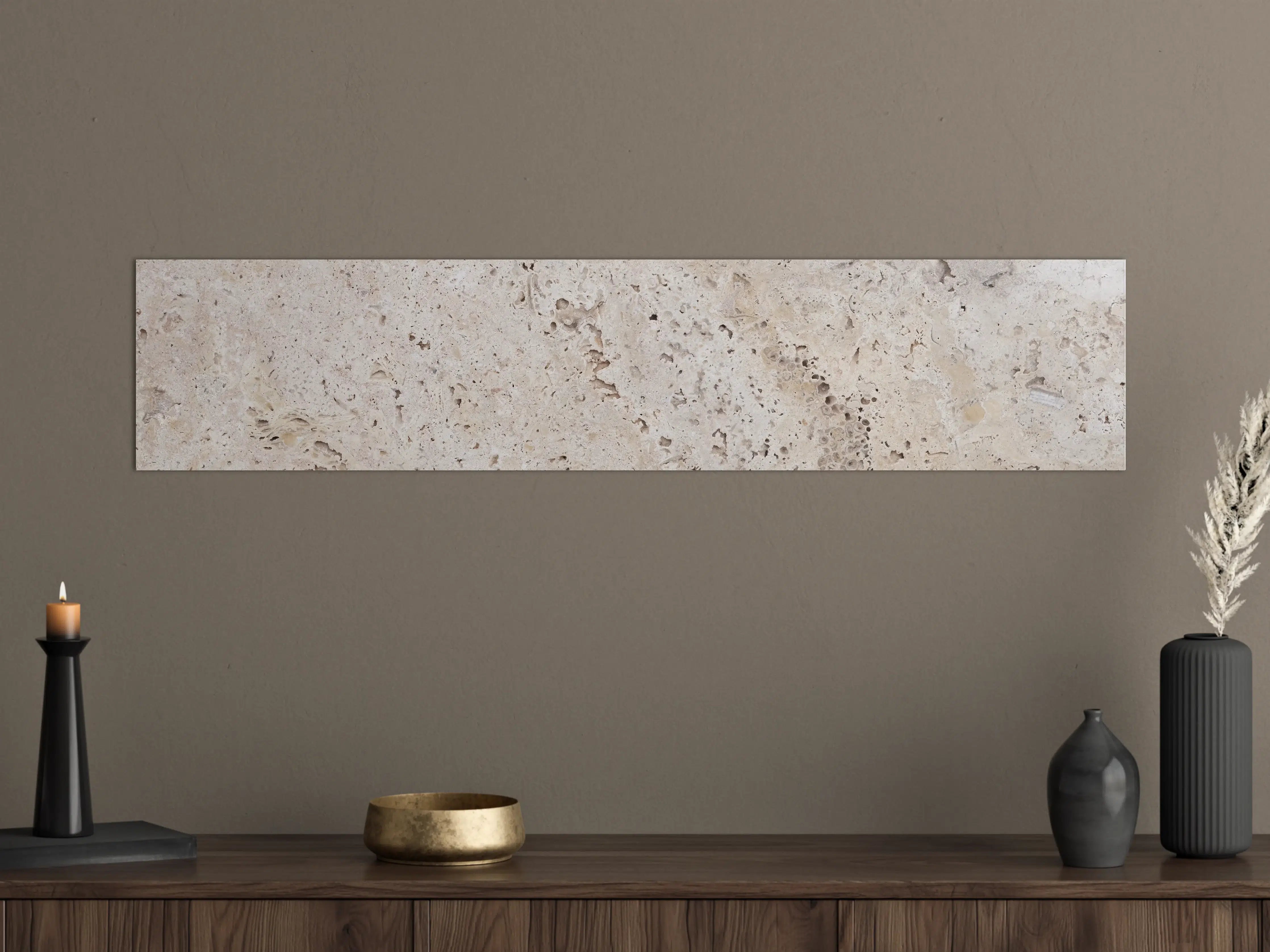 Große Wandbilder - Sanfte Grautöne im Naturstein-Design