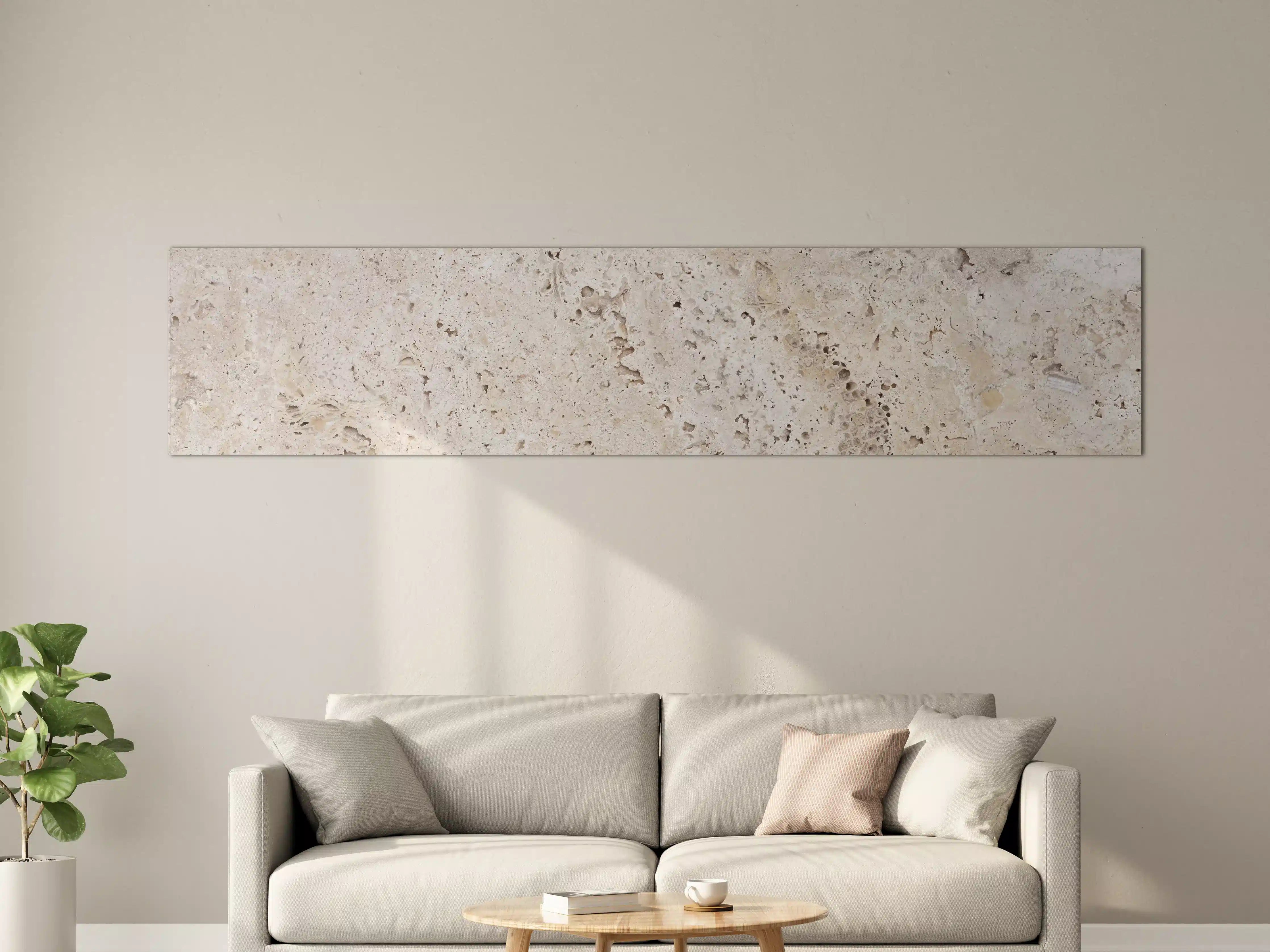 Große Wandbilder - Sanfte Grautöne im Naturstein-Design