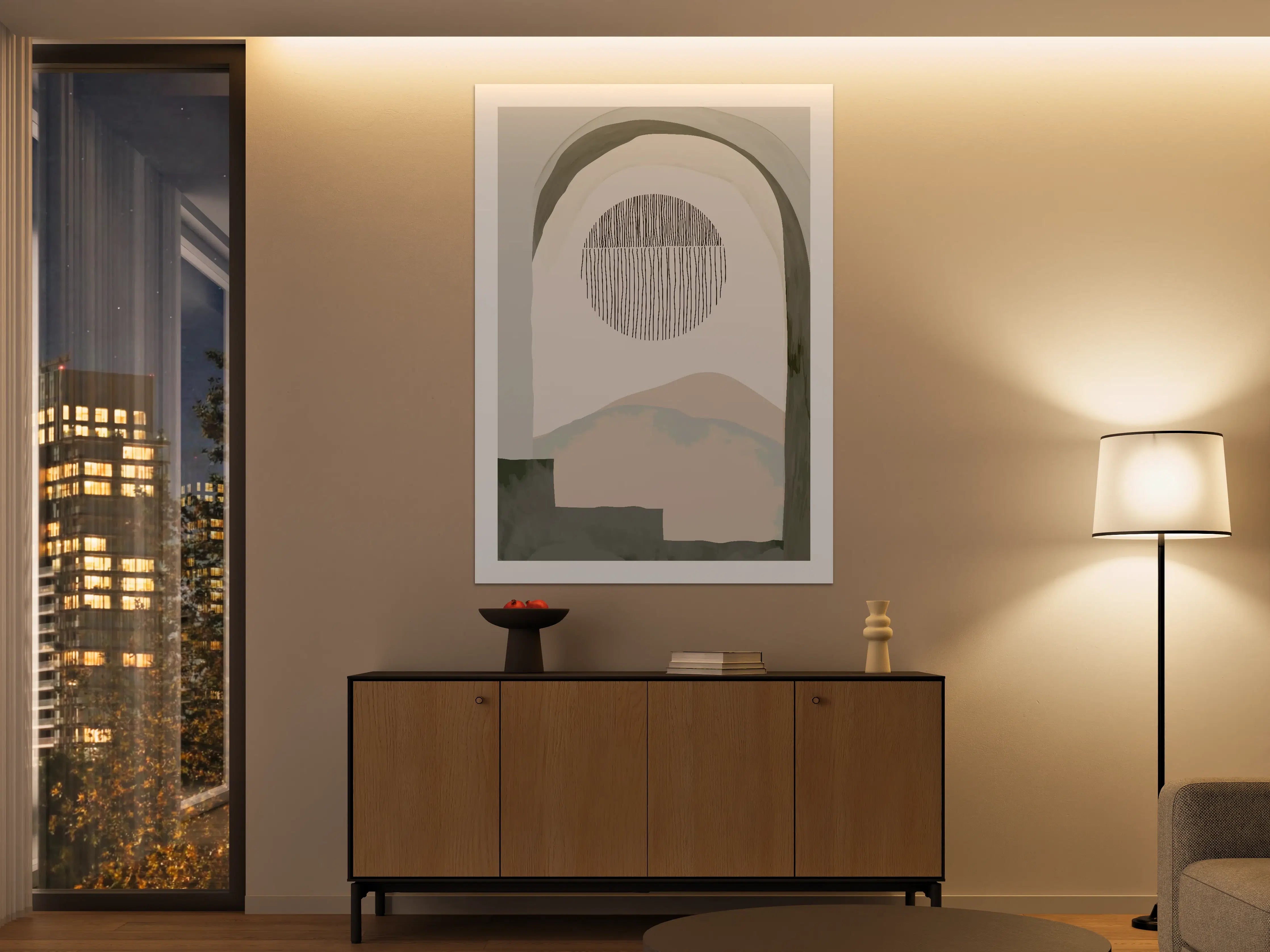 Große Wandbilder - Sanfte Natur-Illustration in Pastellfarben