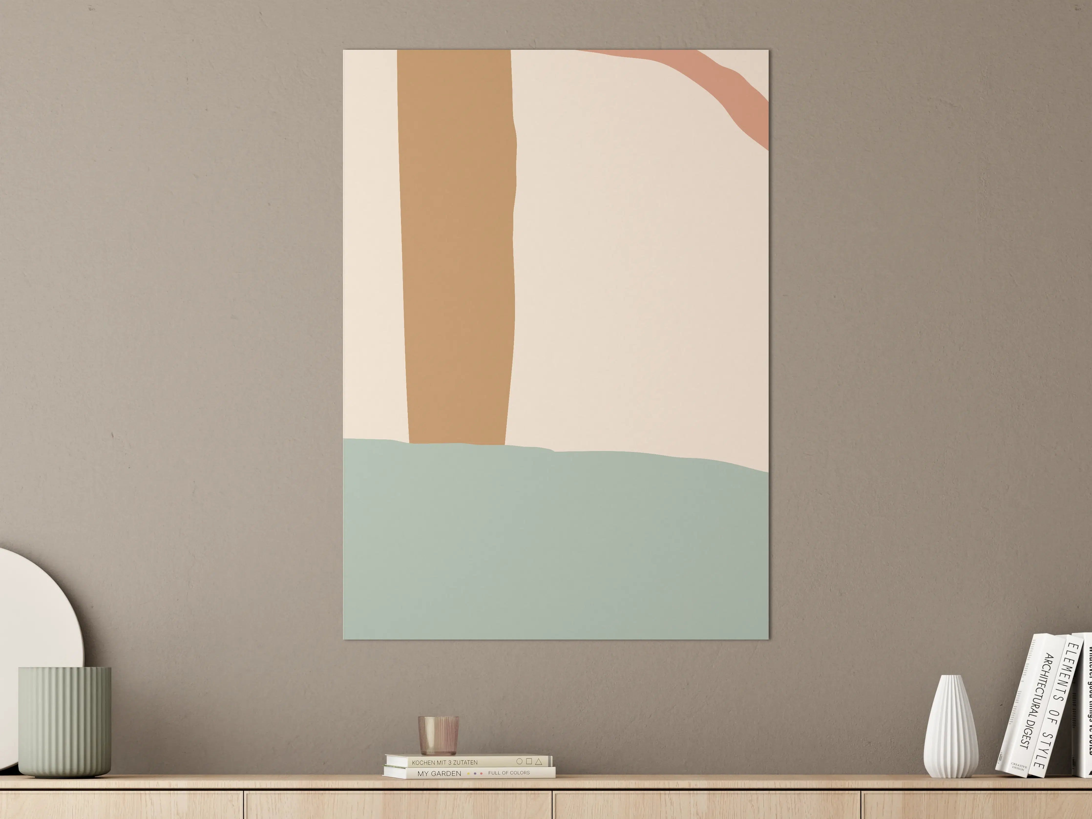 Große Wandbilder - Sanfte Naturfarben als minimalistisches Wandbild