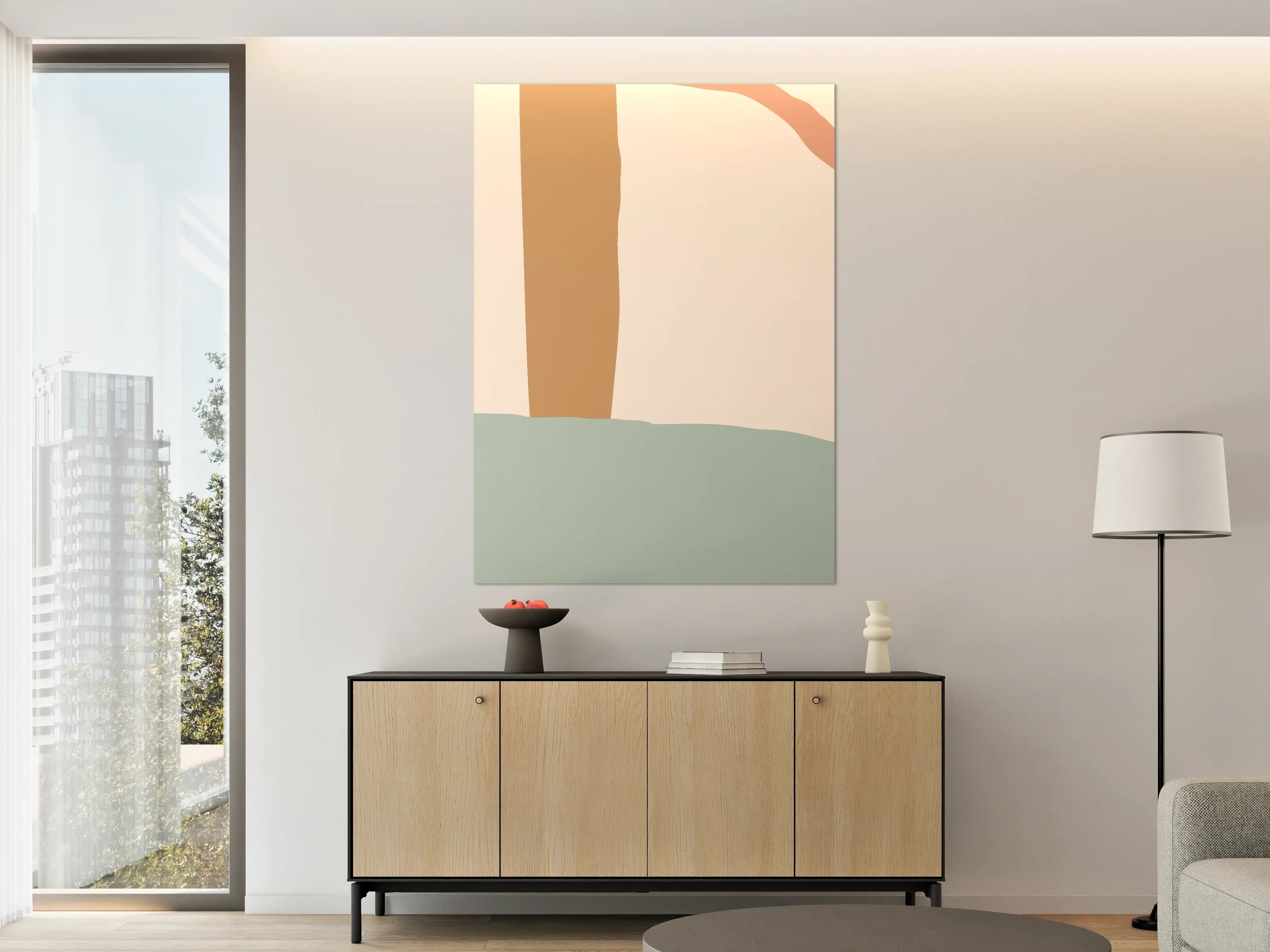 Große Wandbilder - Sanfte Naturfarben als minimalistisches Wandbild