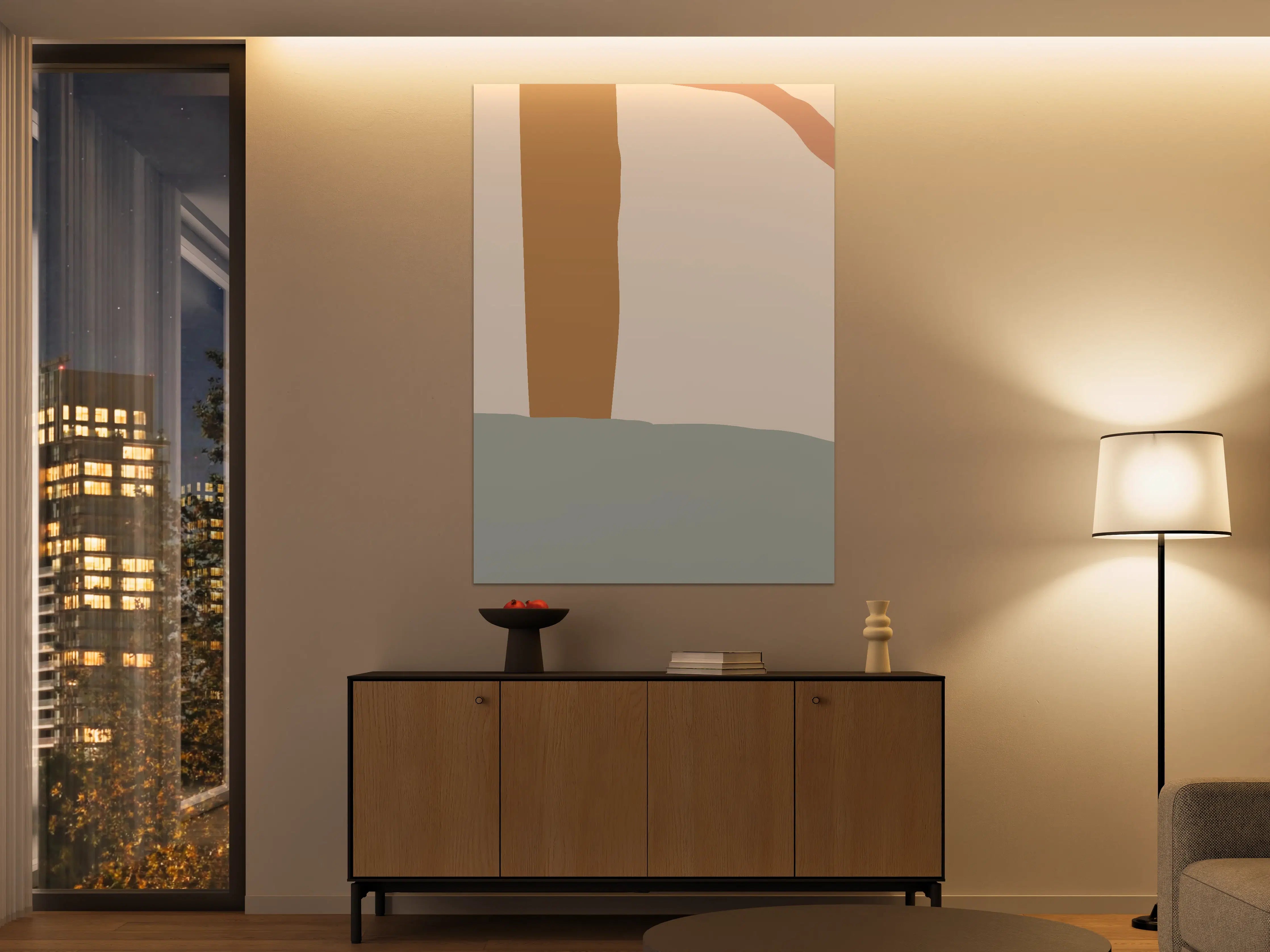 Große Wandbilder - Sanfte Naturfarben als minimalistisches Wandbild
