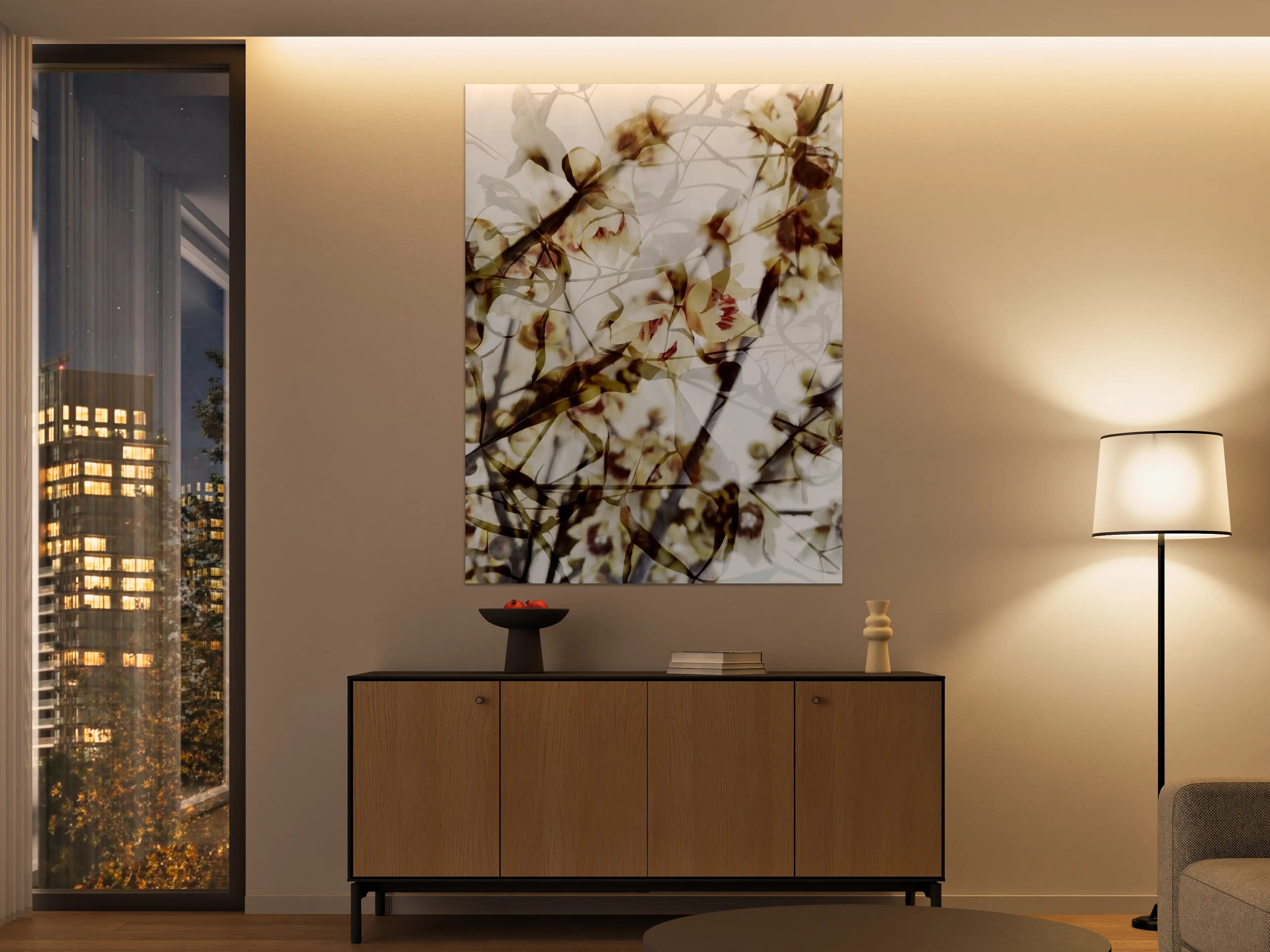 Große Wandbilder - Sanfte Orchideen in hellem Licht