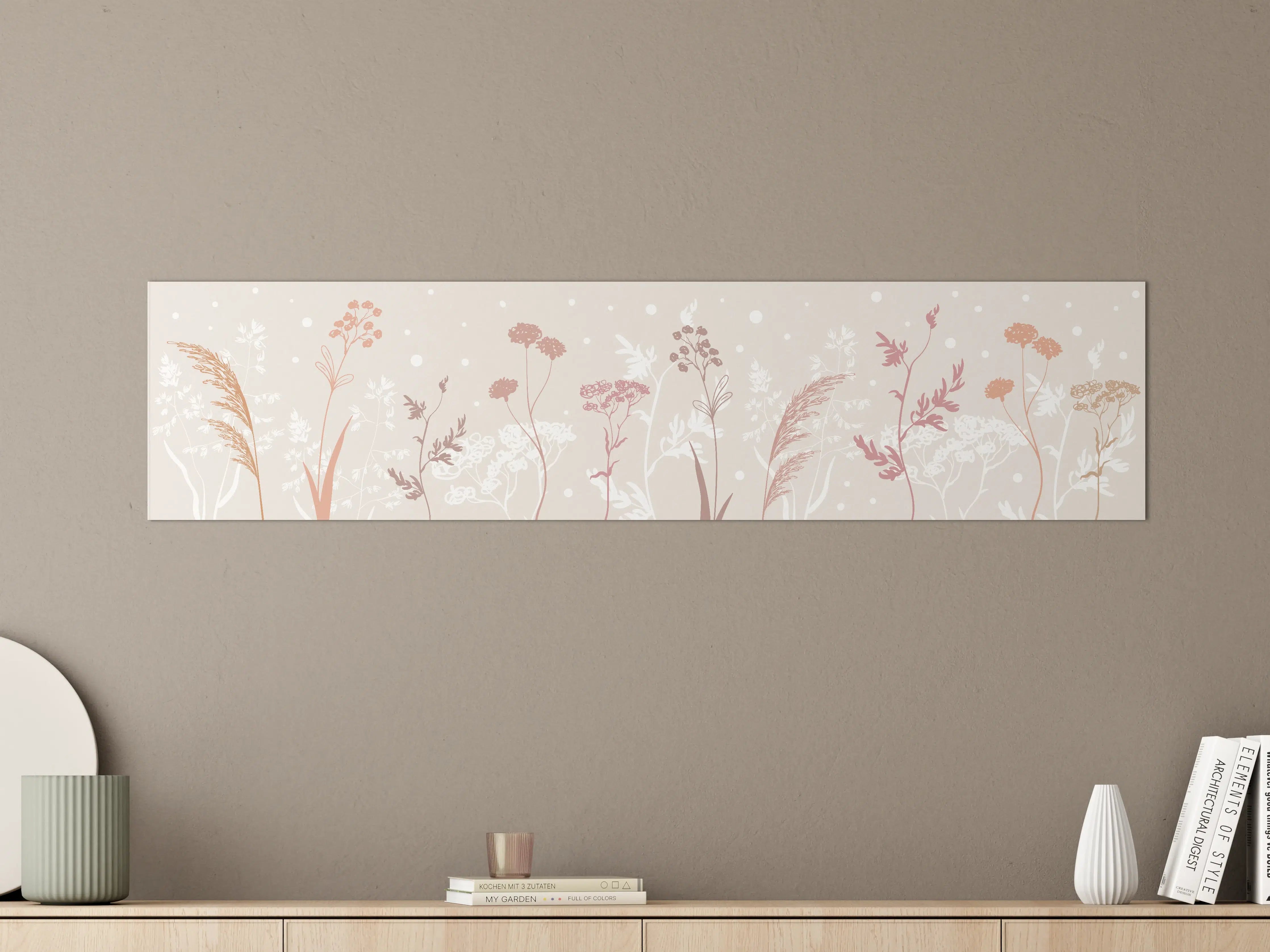 Große Wandbilder - Sanfte Pastell-Blumen-Illustration