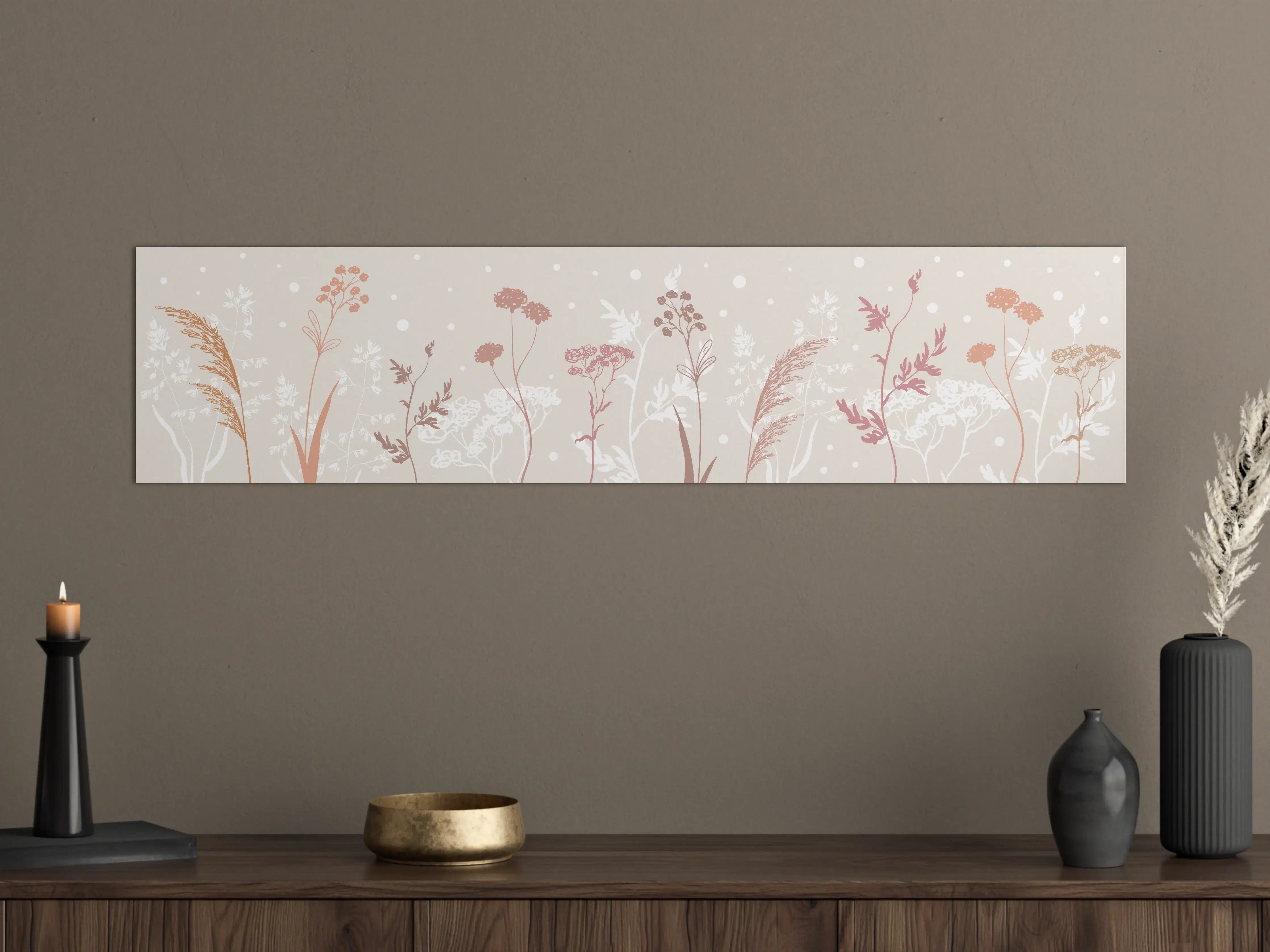 Große Wandbilder - Sanfte Pastell-Blumen-Illustration