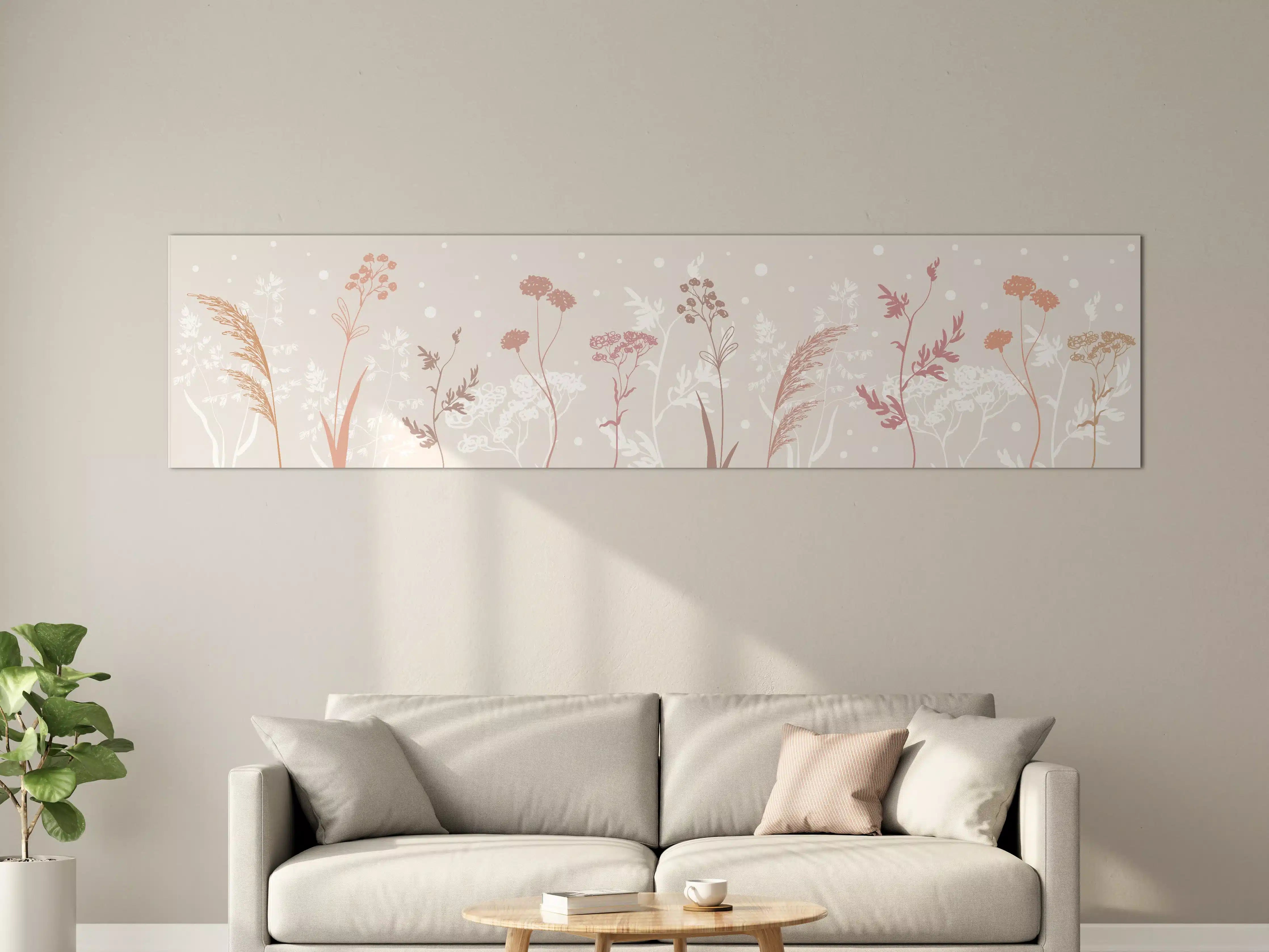 Große Wandbilder - Sanfte Pastell-Blumen-Illustration