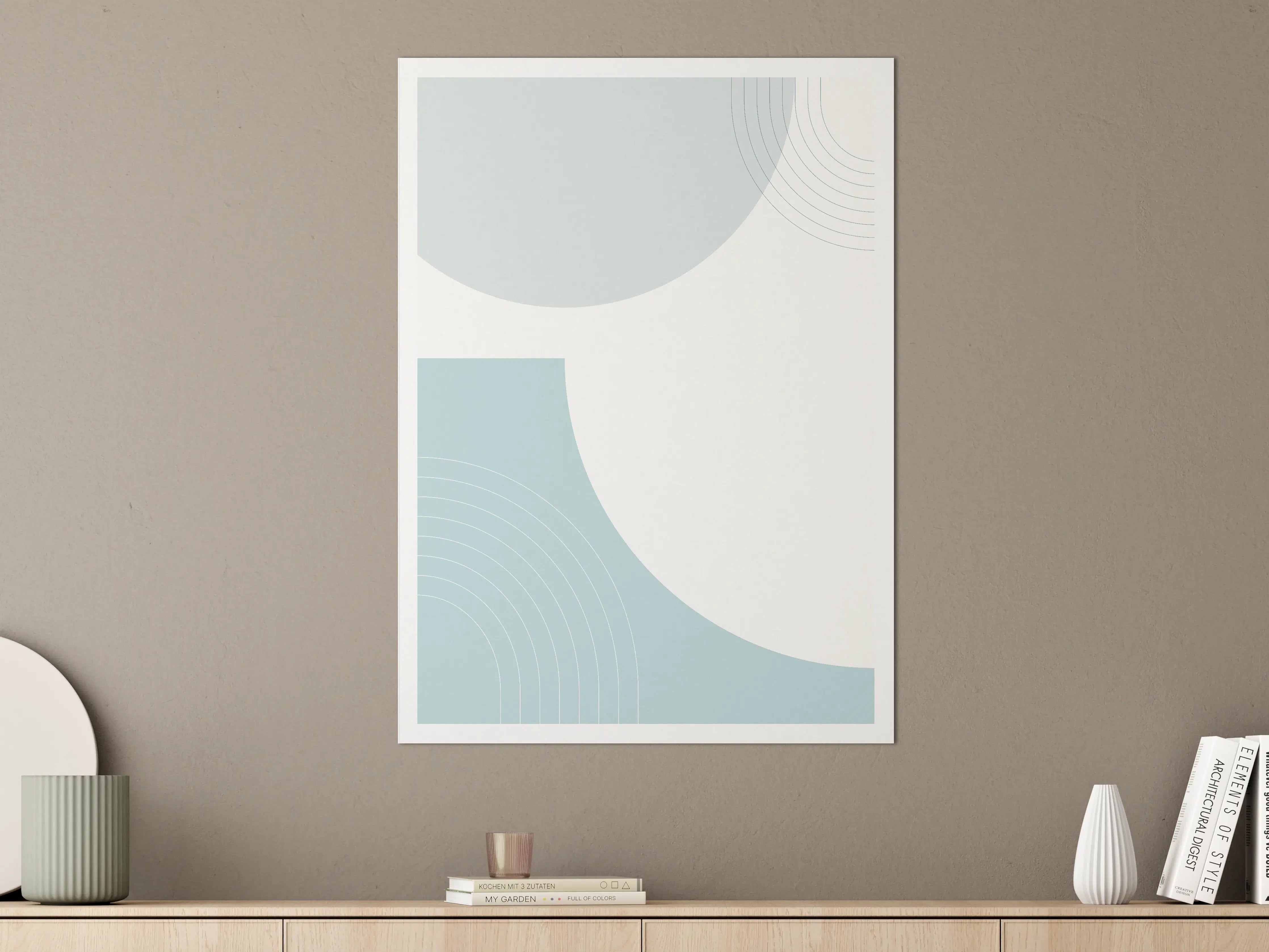 Große Wandbilder - Sanfte Pastellfarben mit geometrischem Design