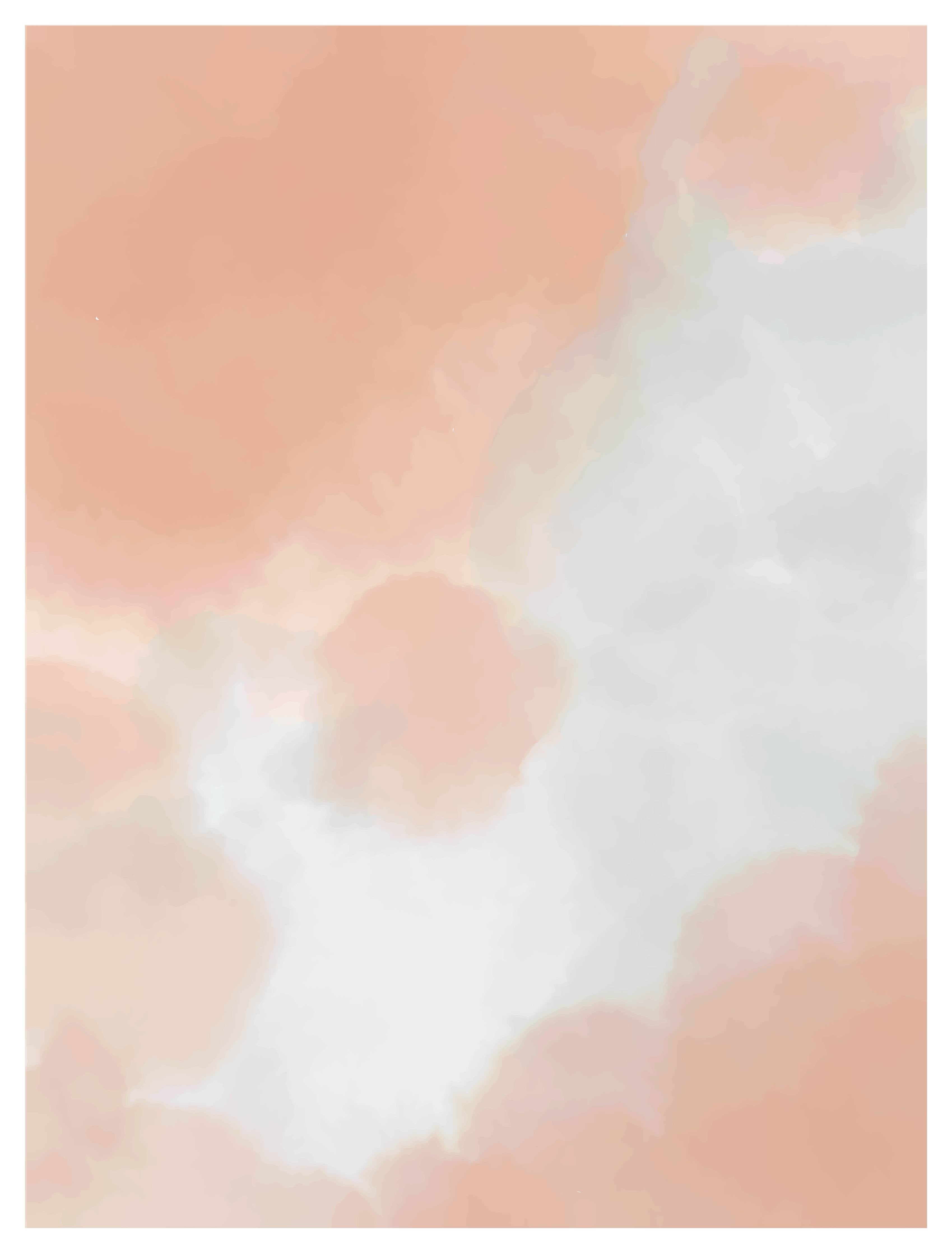 Große Wandbilder-Sanfte Pastellwolken in Pfirsich und Creme