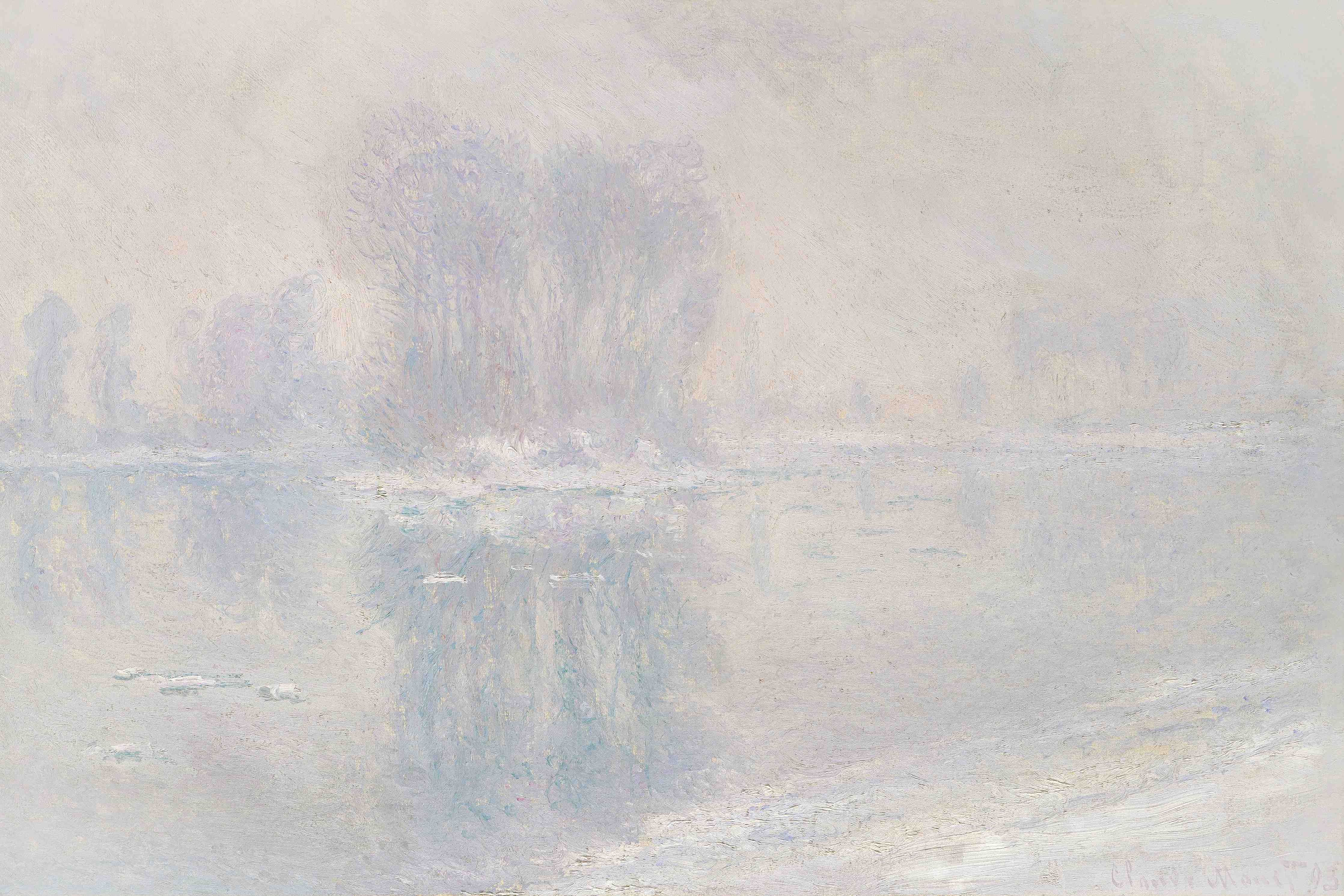 Große Wandbilder-Sanfte Wasserlandschaft mit pastellfarbenem Himmel