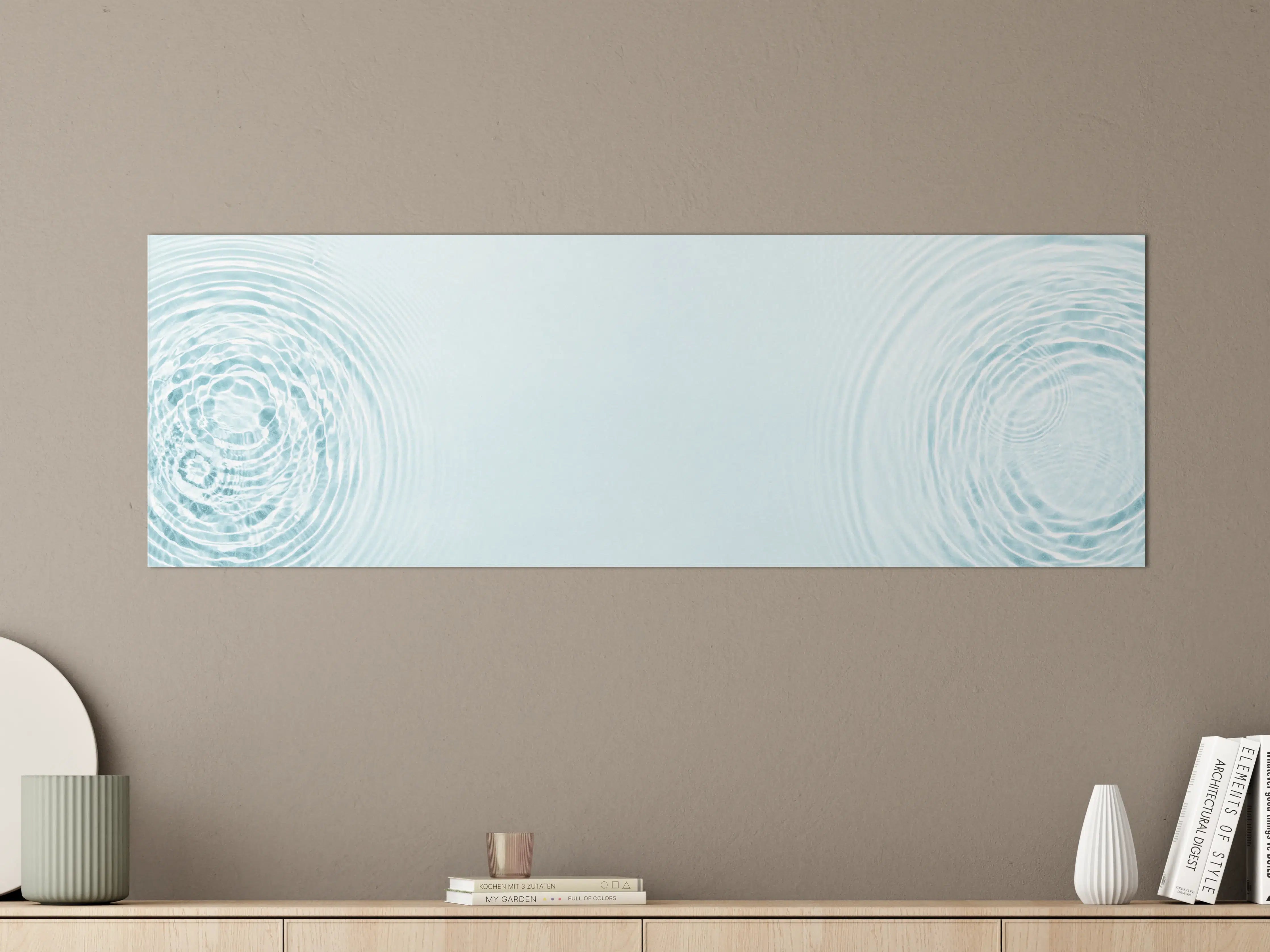 Große Wandbilder - Sanfte blaue Wellenringe