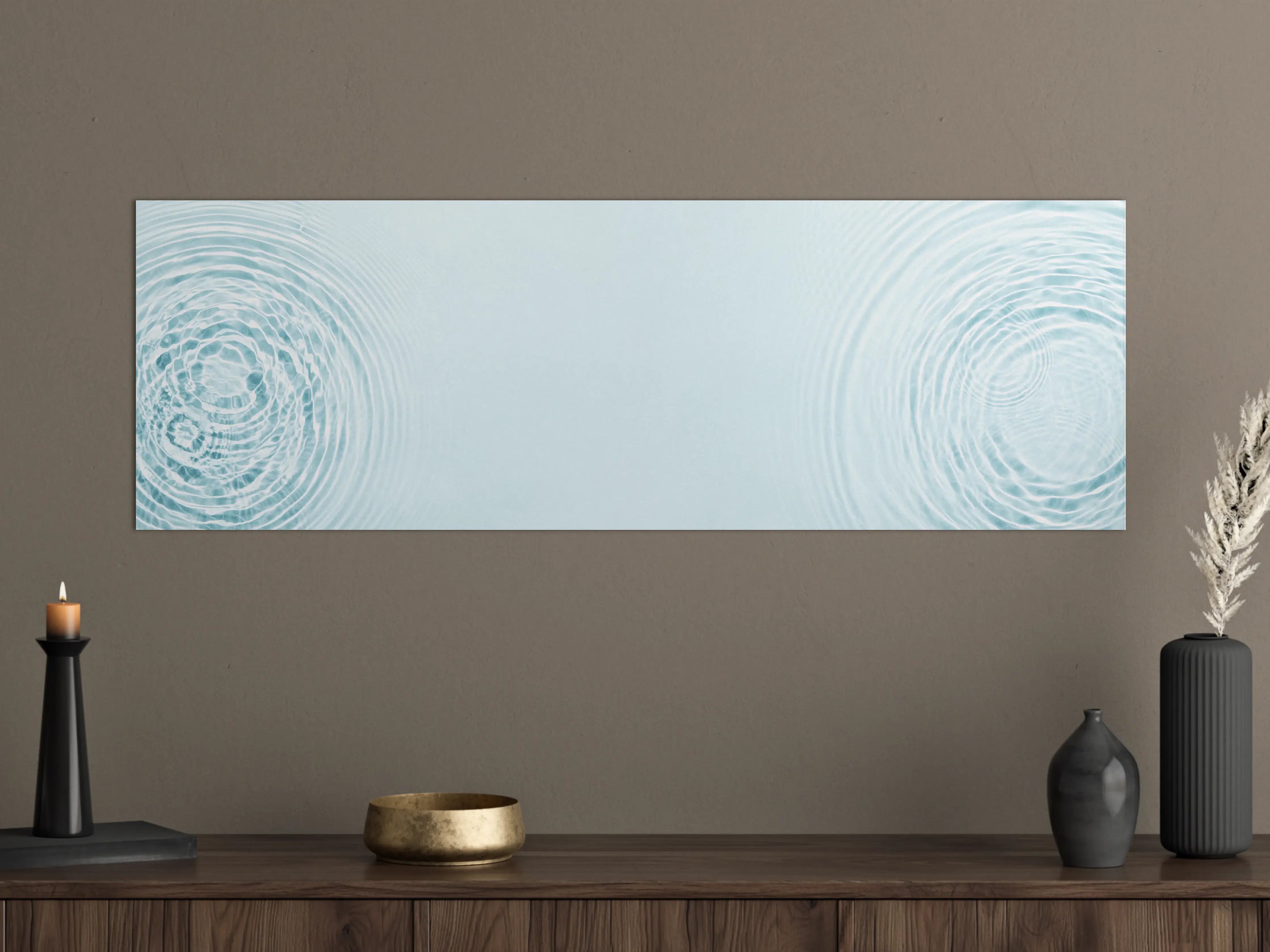 Große Wandbilder - Sanfte blaue Wellenringe