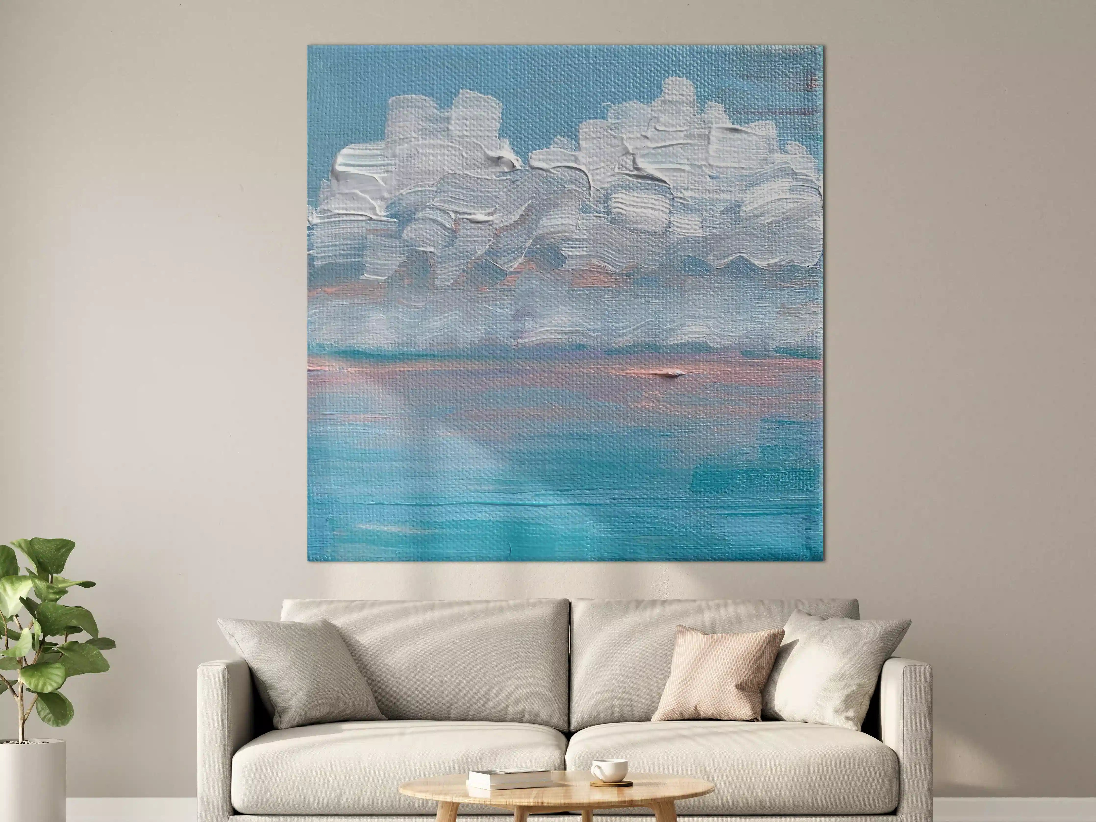Große Wandbilder - Sanfter Himmel mit Grau-Wolken