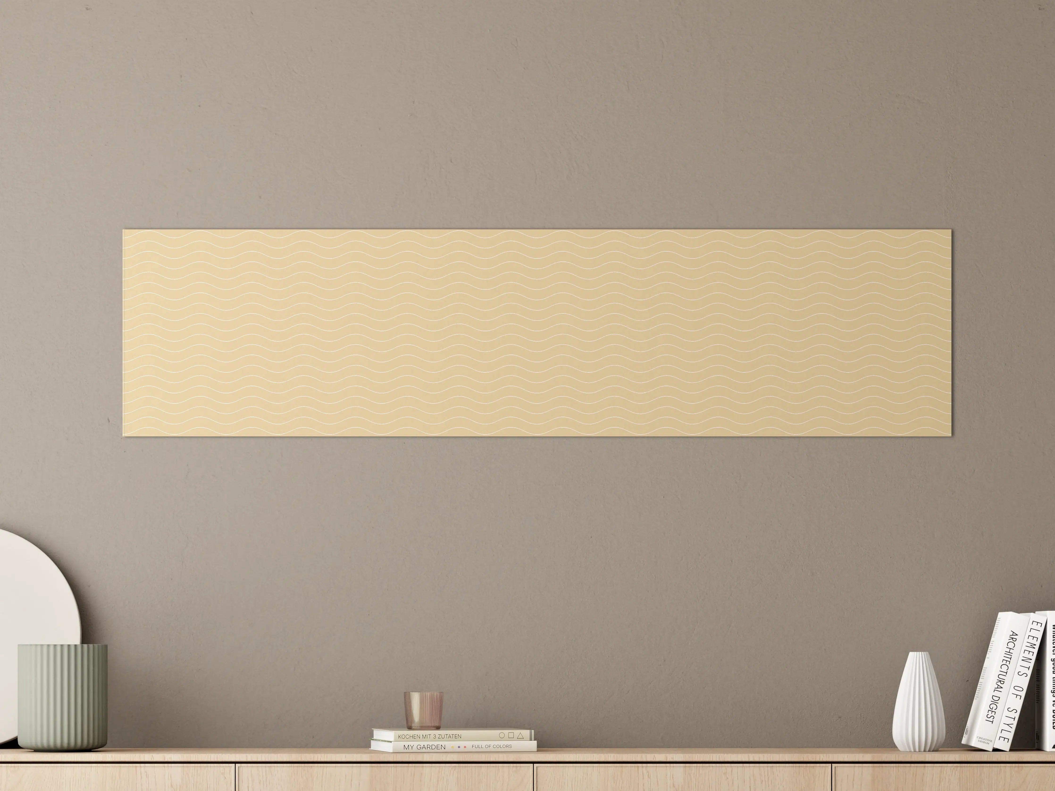 Große Wandbilder - Sanfter Wellenmuster in Beige