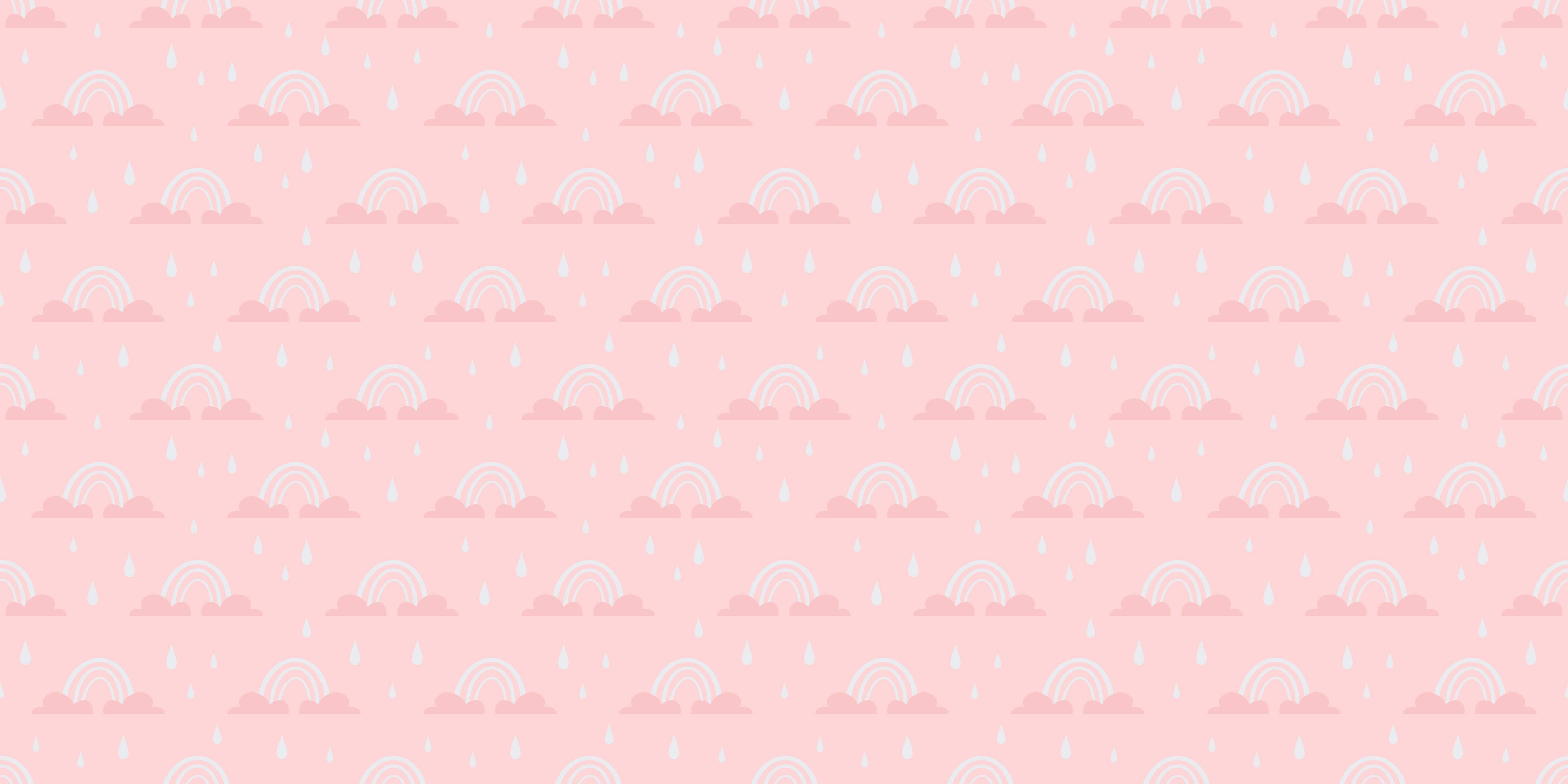 Große Wandbilder-Sanfter rosa Himmel mit stilisierten Wolken