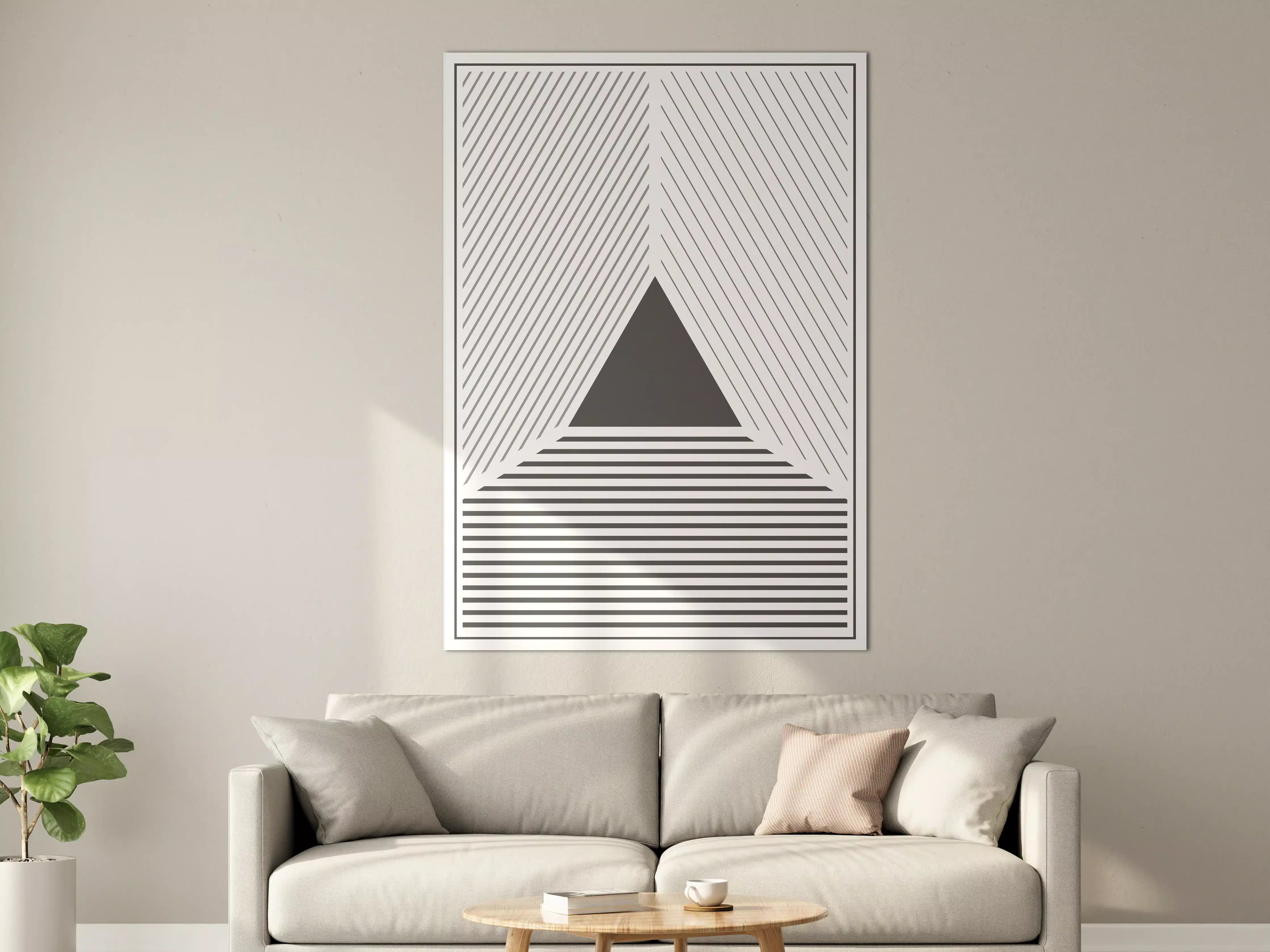 Große Wandbilder - Schlichte Graugrund-Form