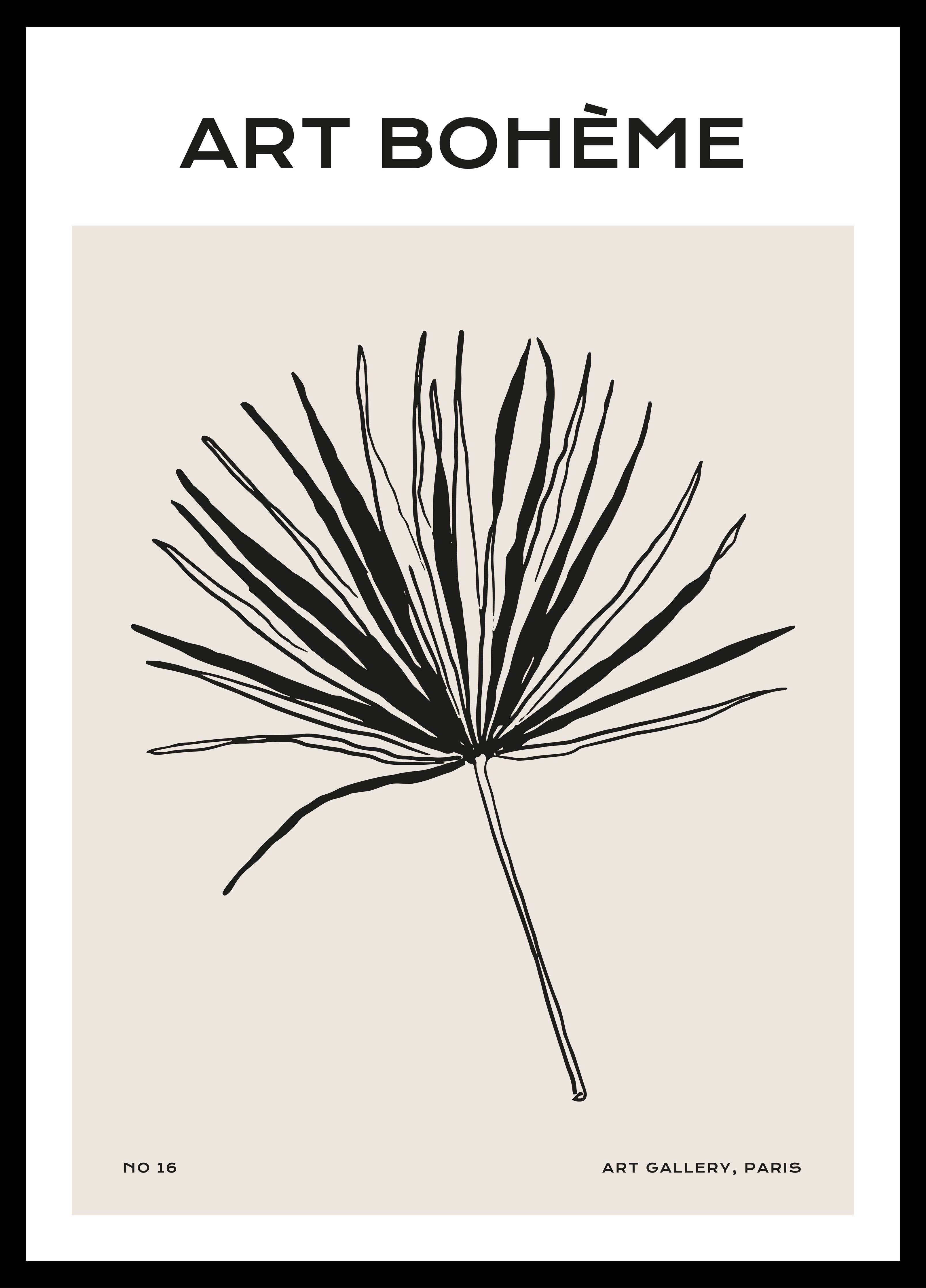Große Wandbilder-Schlichte Palmblatt-Illustration
