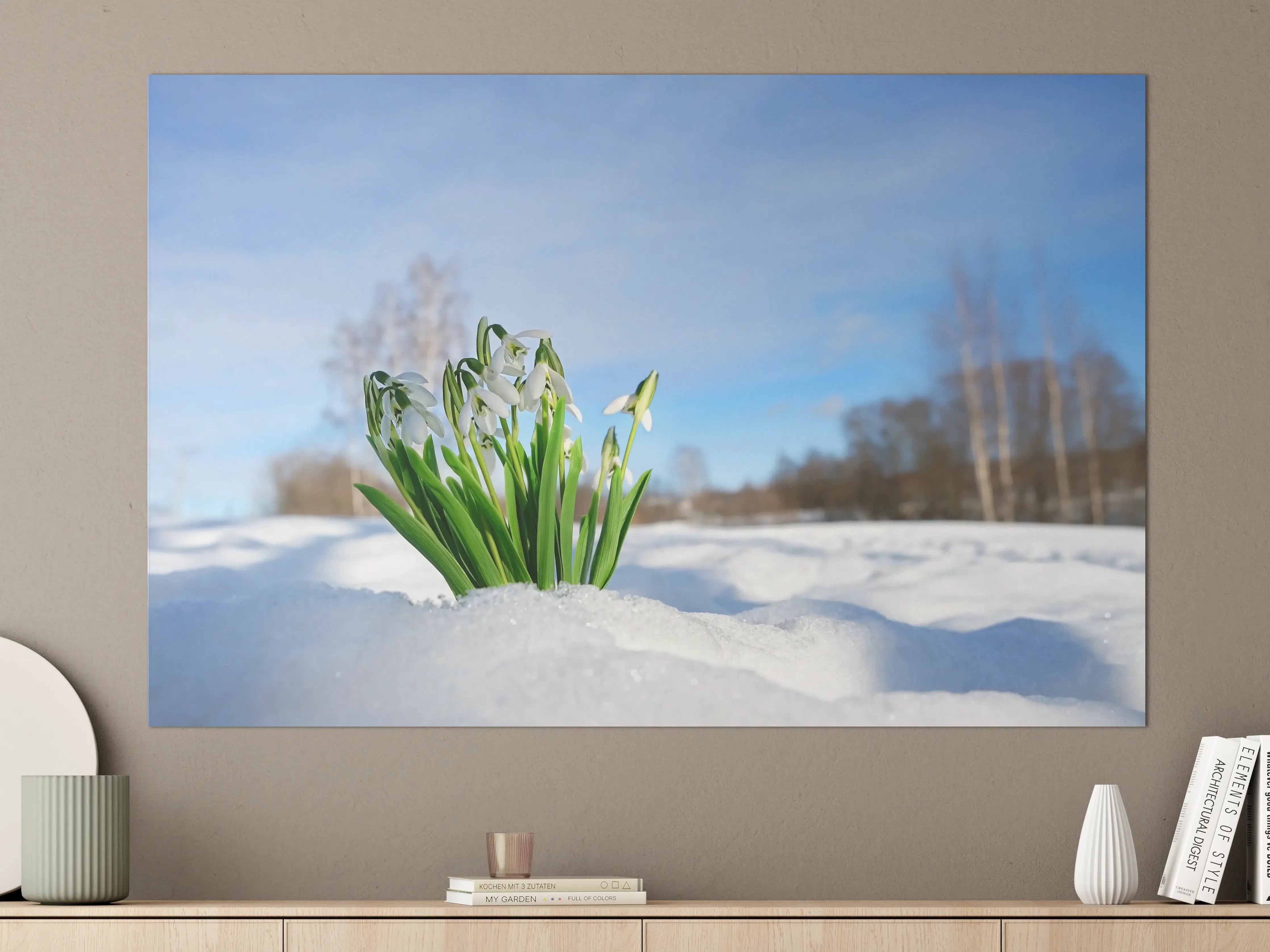 Große Wandbilder - Schneeglöckchen im Schnee
