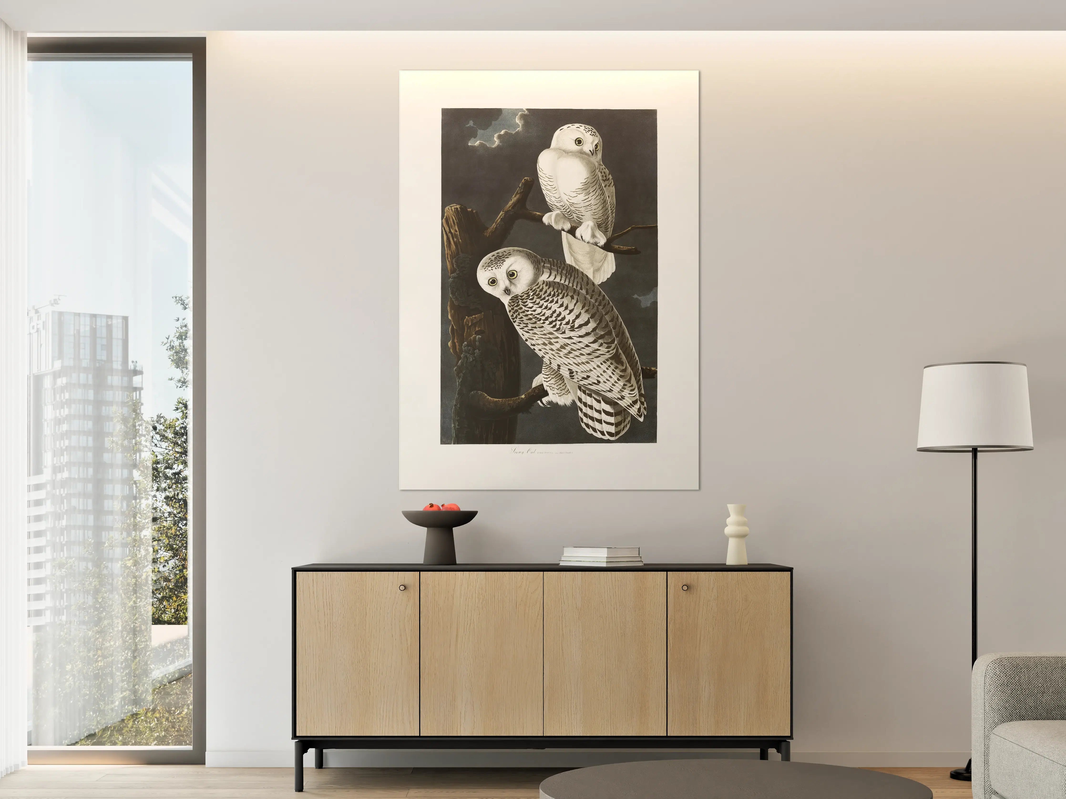 Große Wandbilder - Schneeweiße Eulen - John James Audubon