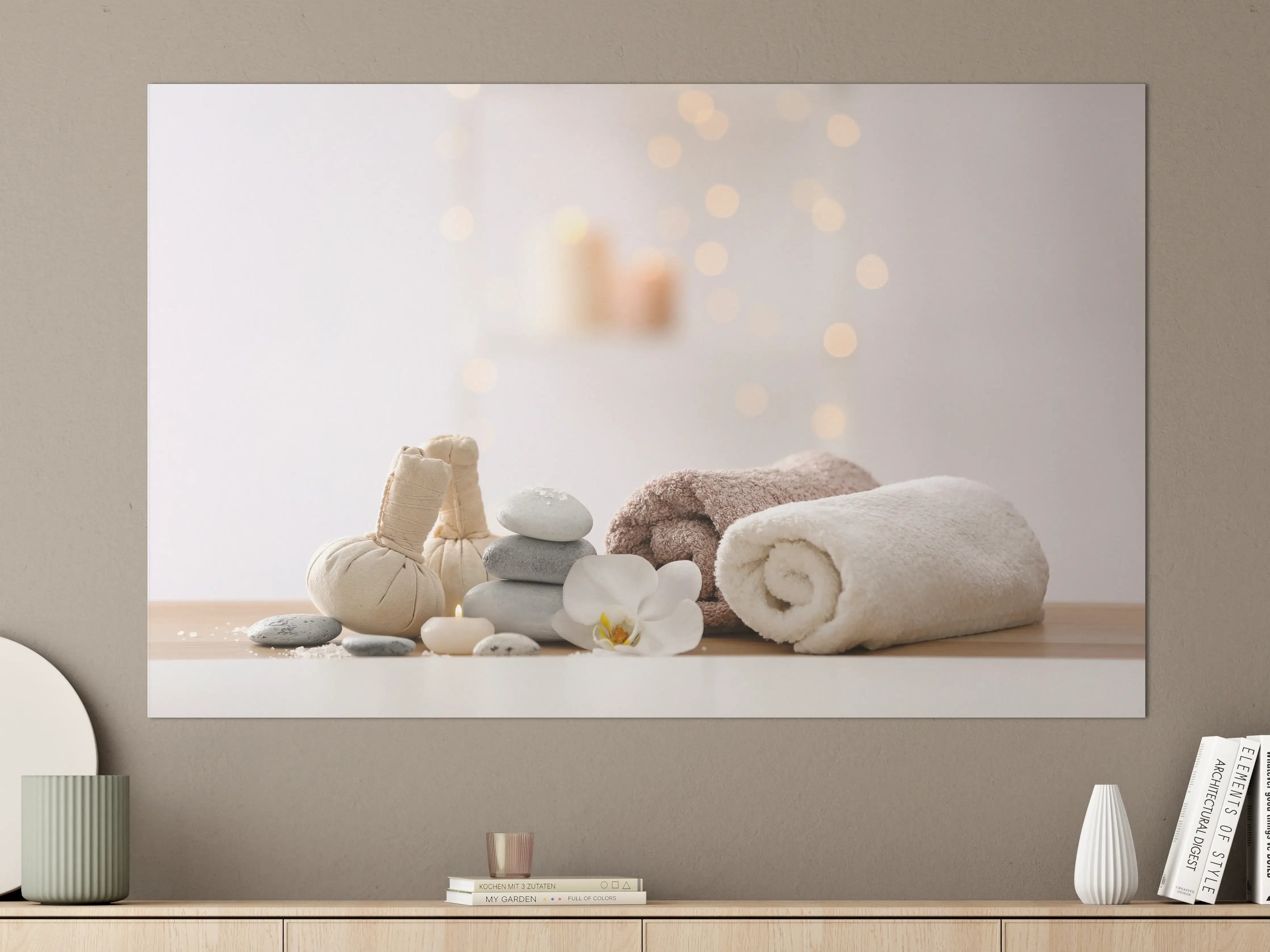 Große Wandbilder - Schöne Spa-Komposition auf Tisch