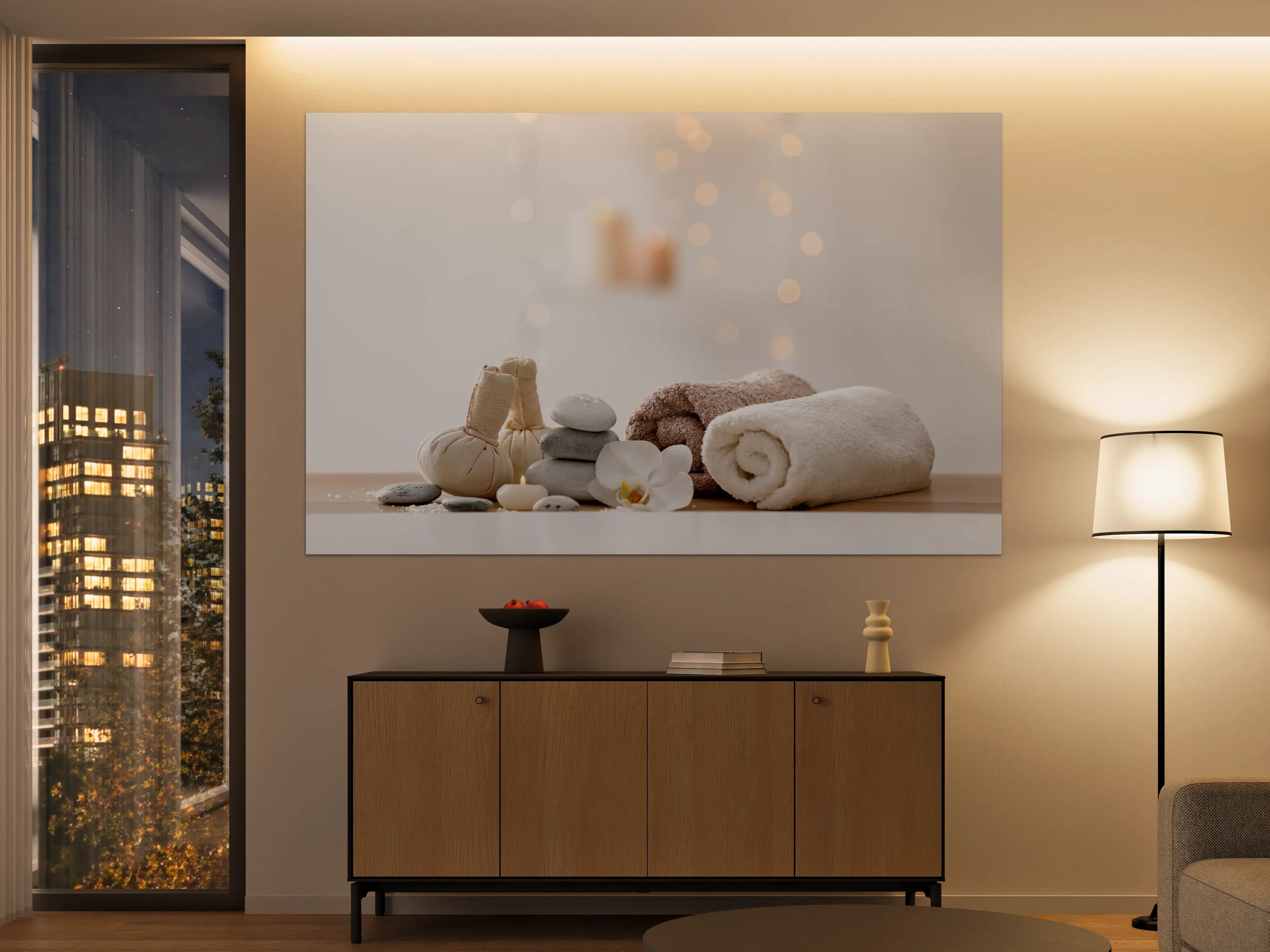 Große Wandbilder - Schöne Spa-Komposition auf Tisch