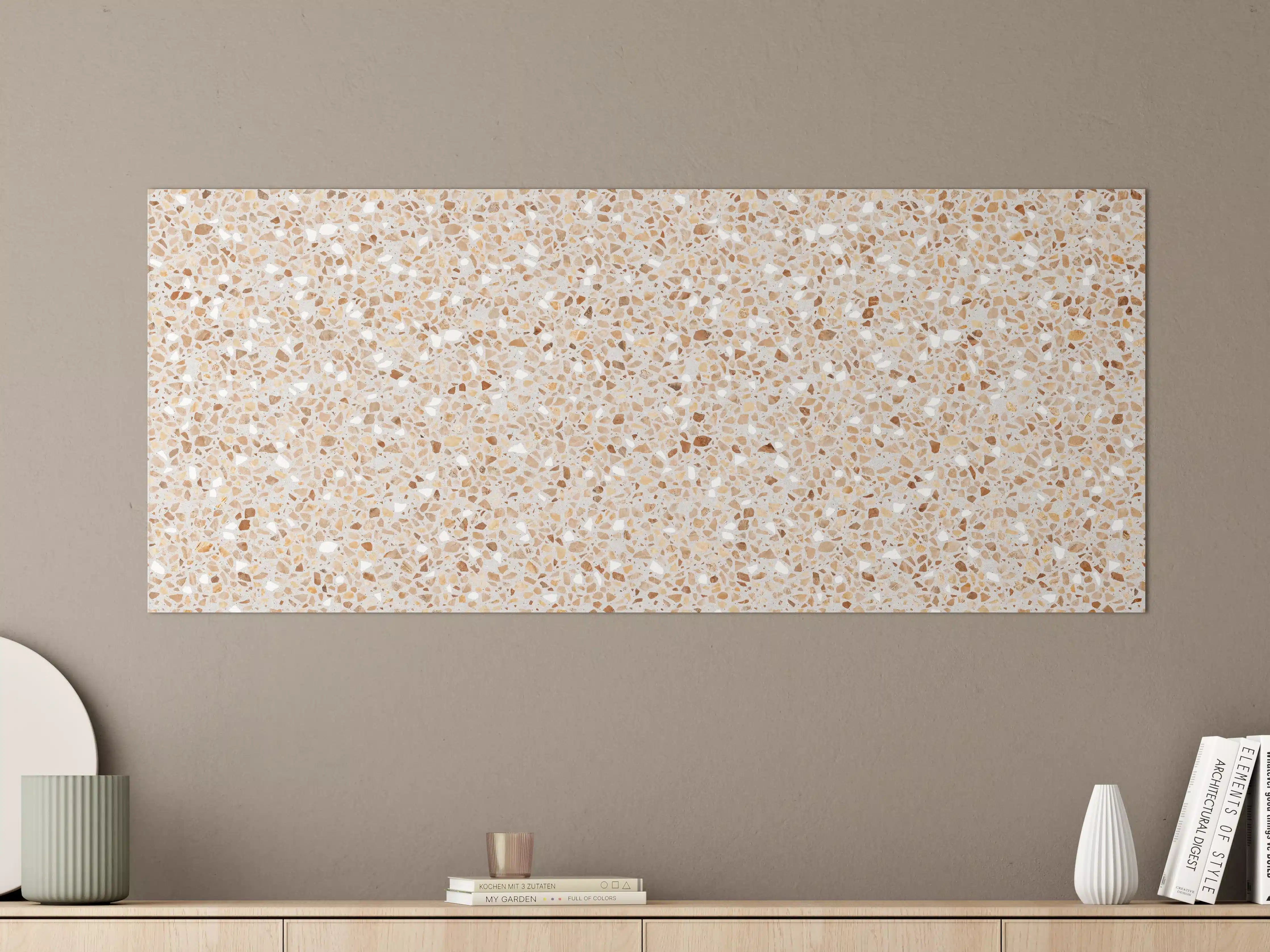 Große Wandbilder - Schöne beige Terrazzo Stein Textur