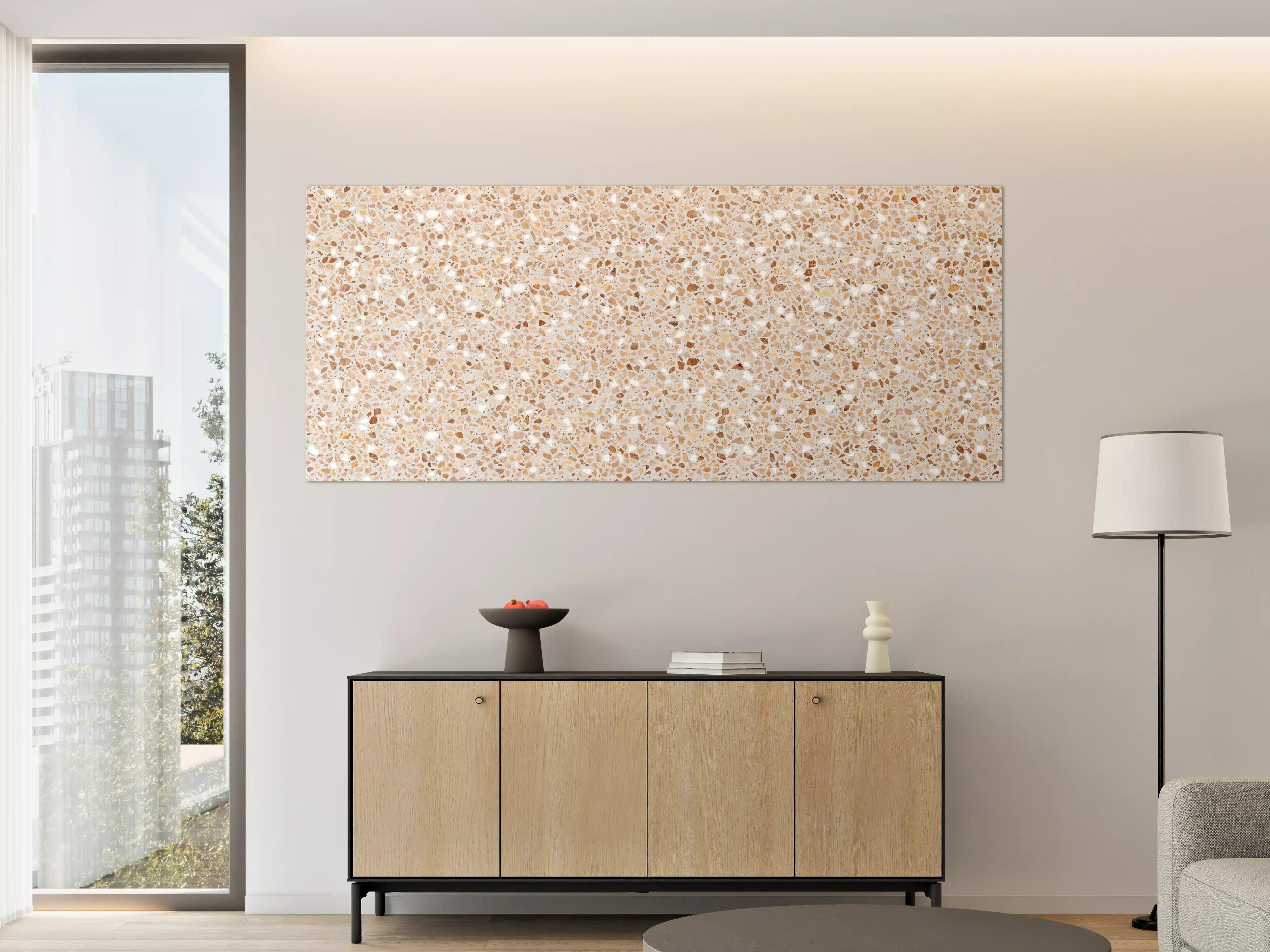 Große Wandbilder - Schöne beige Terrazzo Stein Textur