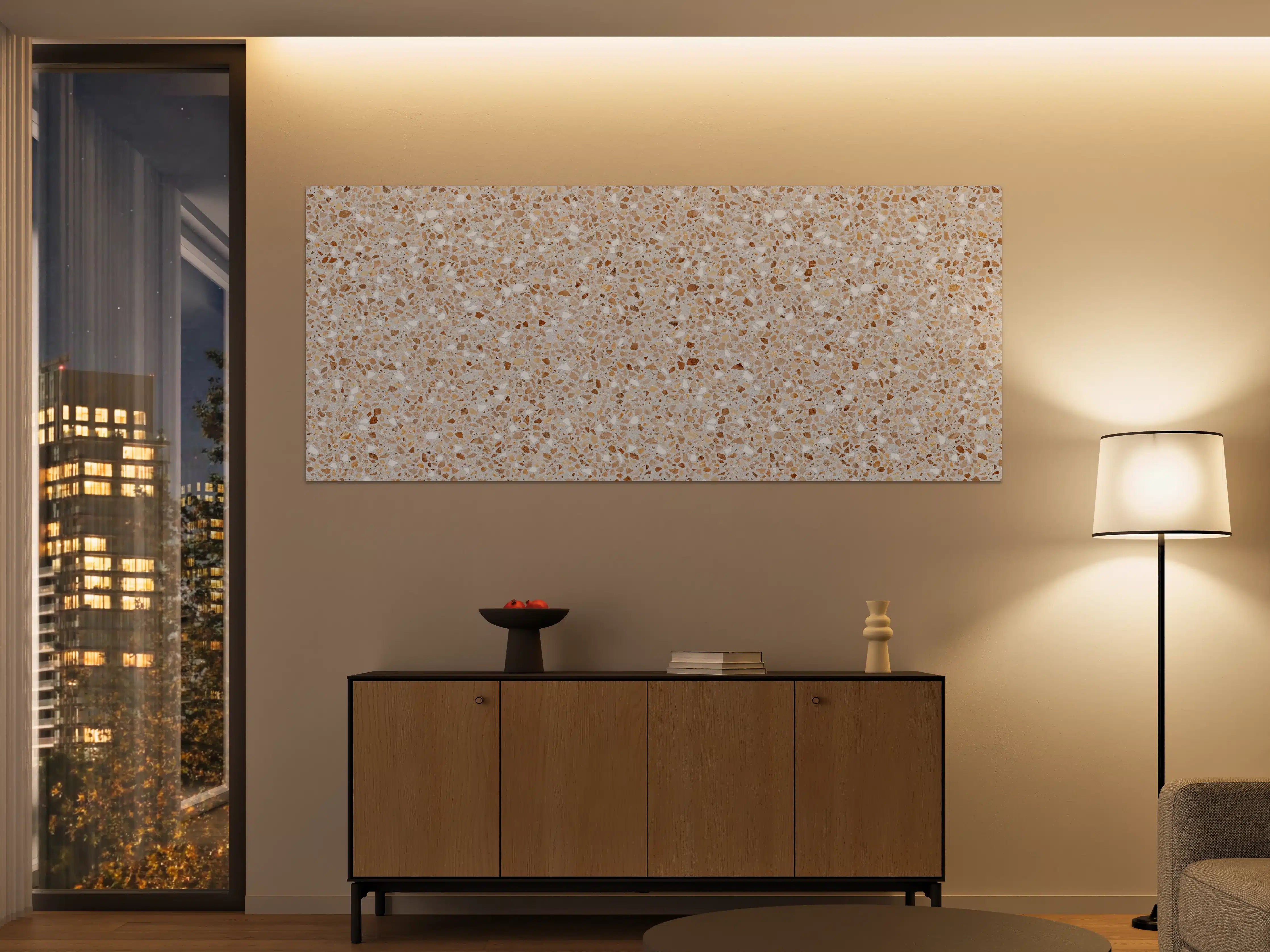 Große Wandbilder - Schöne beige Terrazzo Stein Textur