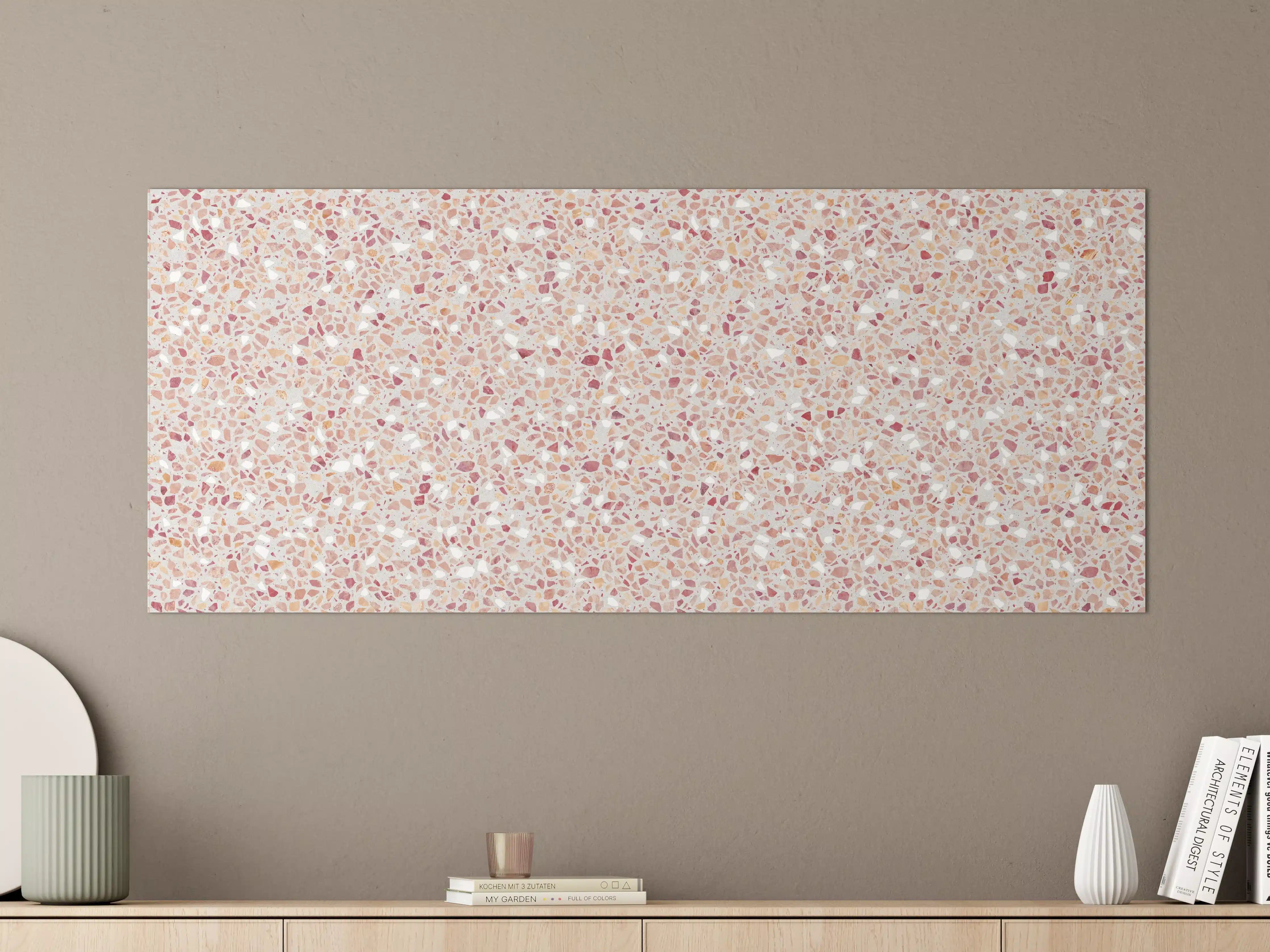 Große Wandbilder - Schöne rote Terrazzo Stein Textur